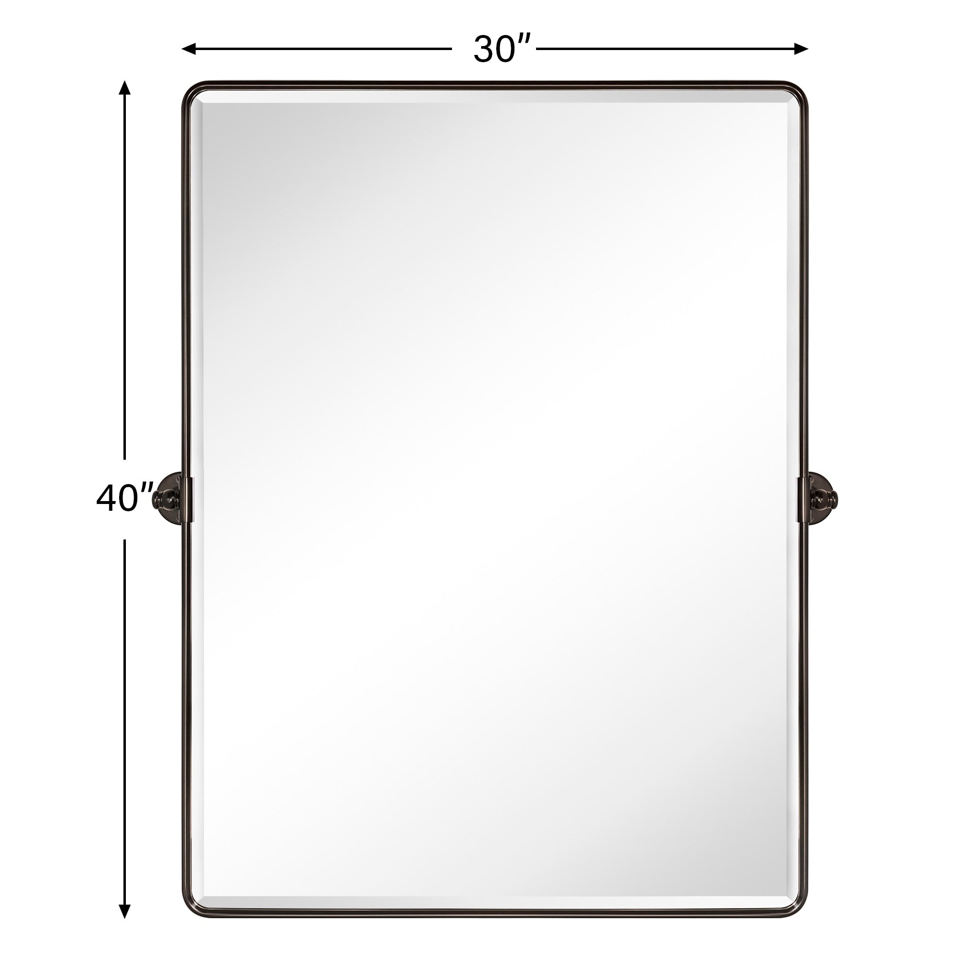 TEHOME Woodvale Rectangle Vertical Metal Wall Mirrors