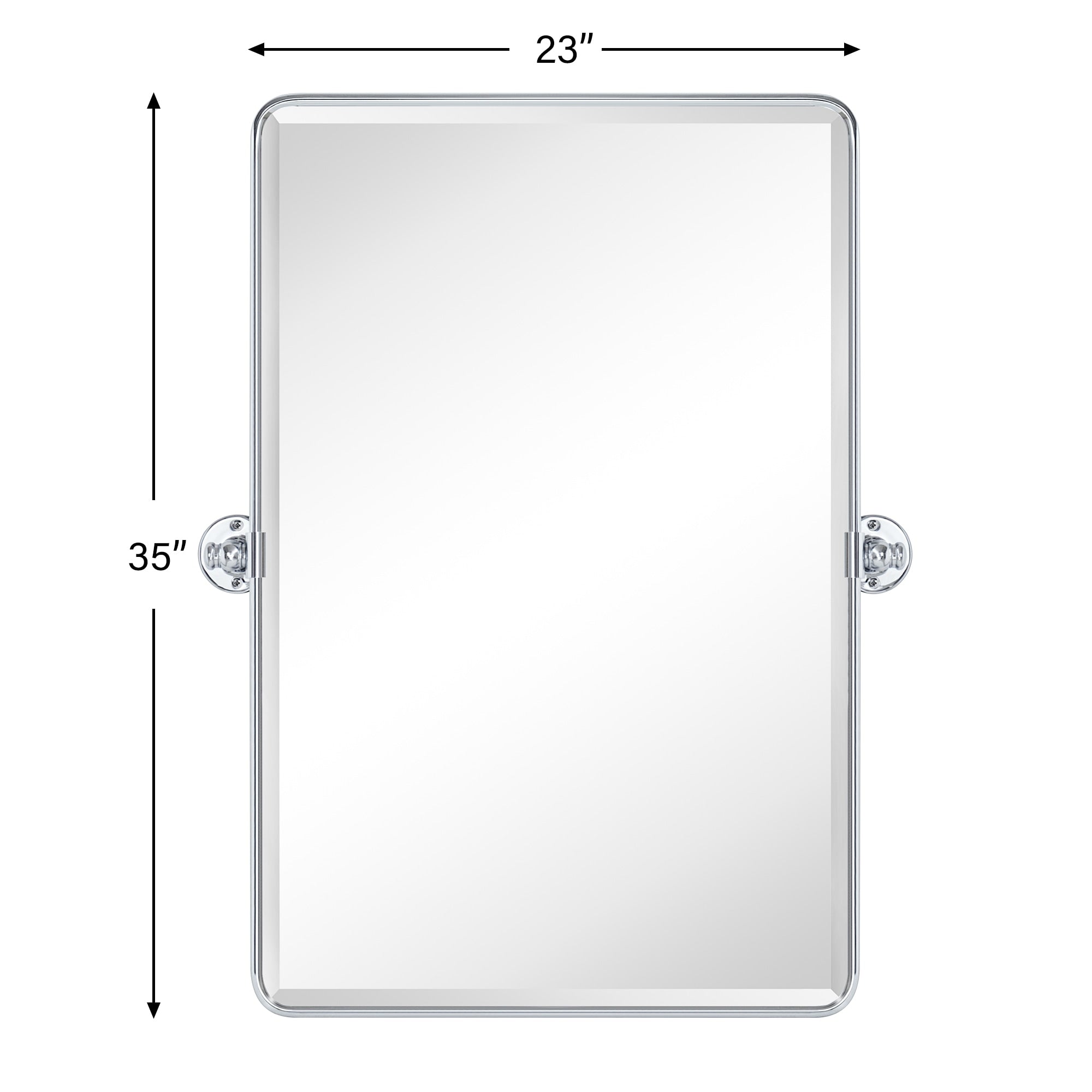 TEHOME Woodvale Rectangle Vertical Metal Wall Mirrors