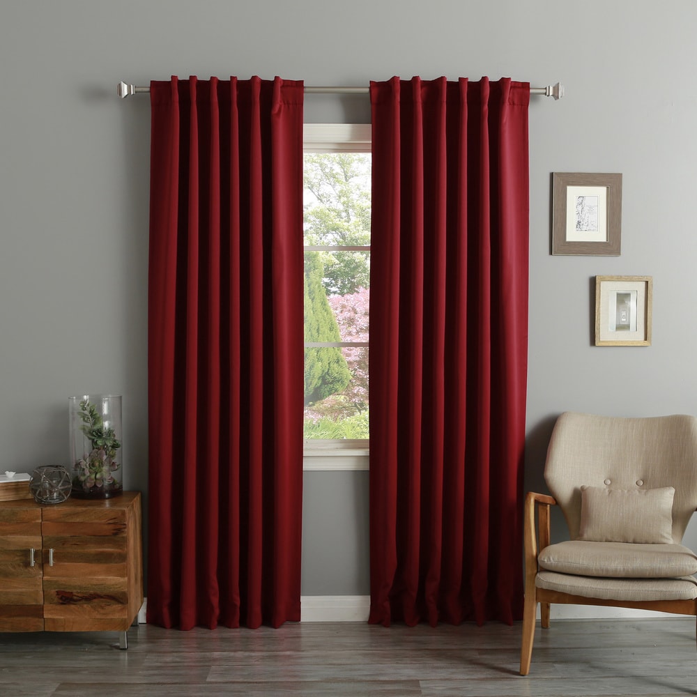 Aurora Home Insulated Thermal Blackout Long Length Curtain Panel Pair