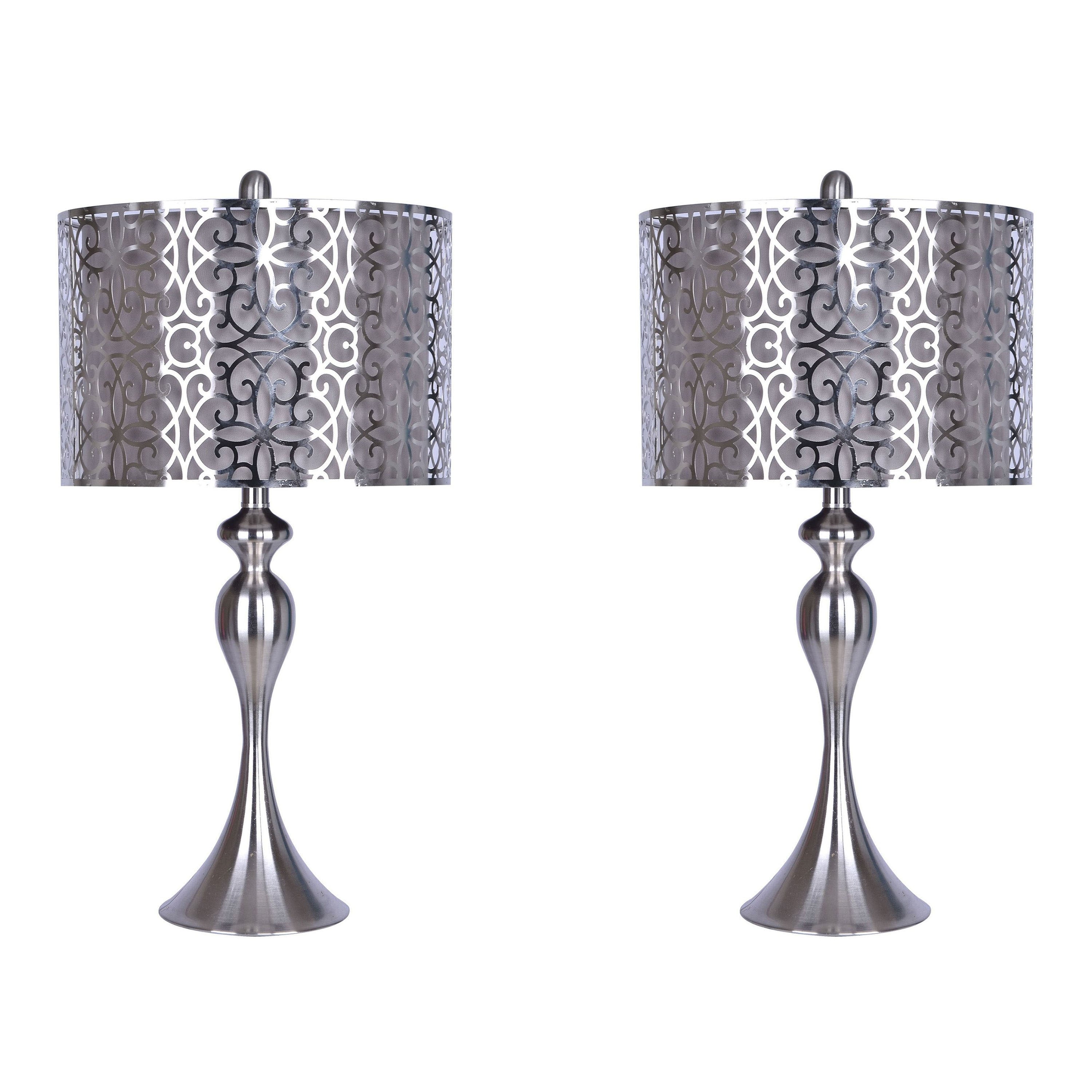 Ashland 27 Metal Table Lamp with Laser Cut Detail (Set of 2) - 27