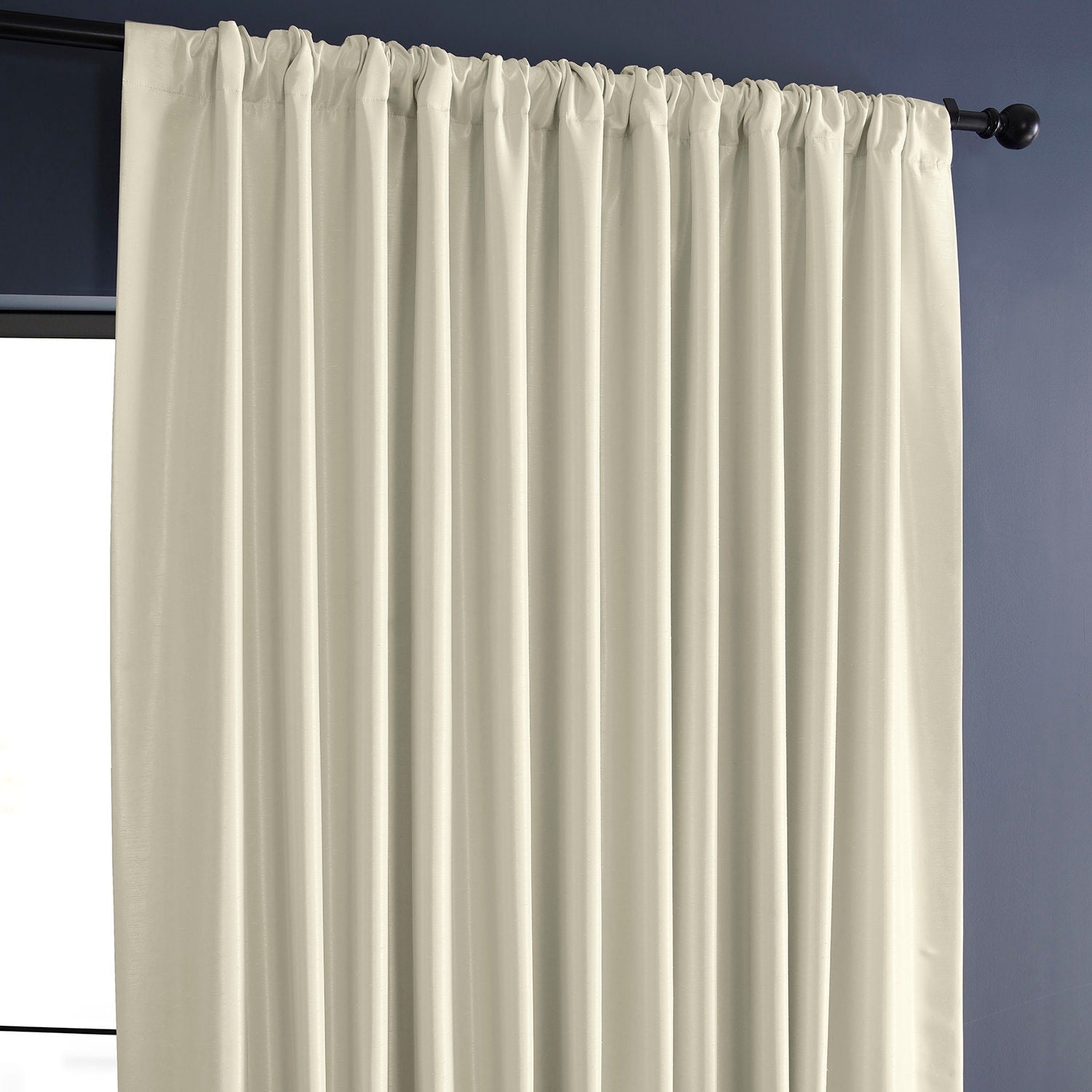 Exclusive Fabrics Blackout Extra Wide Faux Dupioni Curtain (1 Panel)