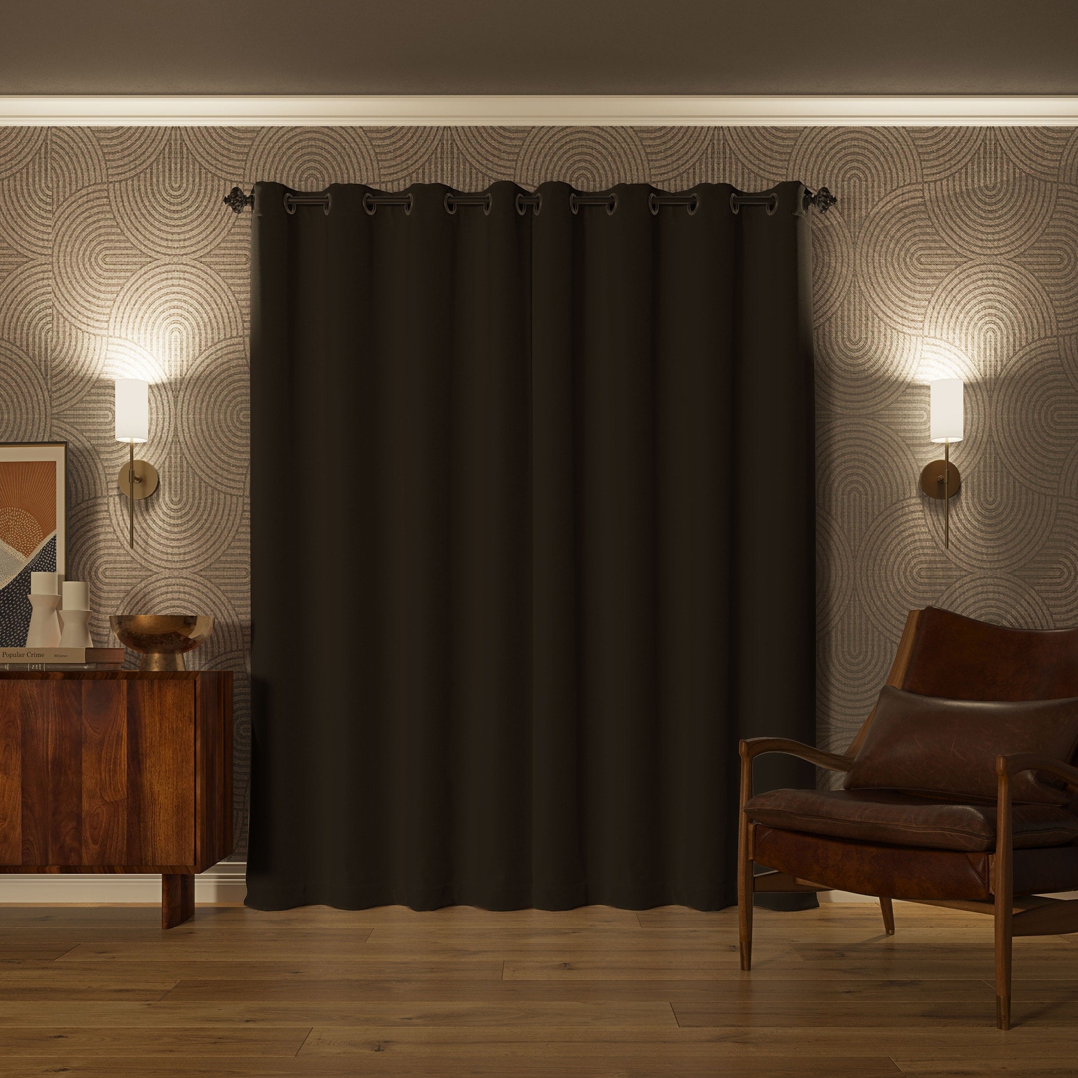 Sun Zero Oslo Theater Grade Extreme Total Blackout Grommet 1-Piece Curtain Panel, Single Panel