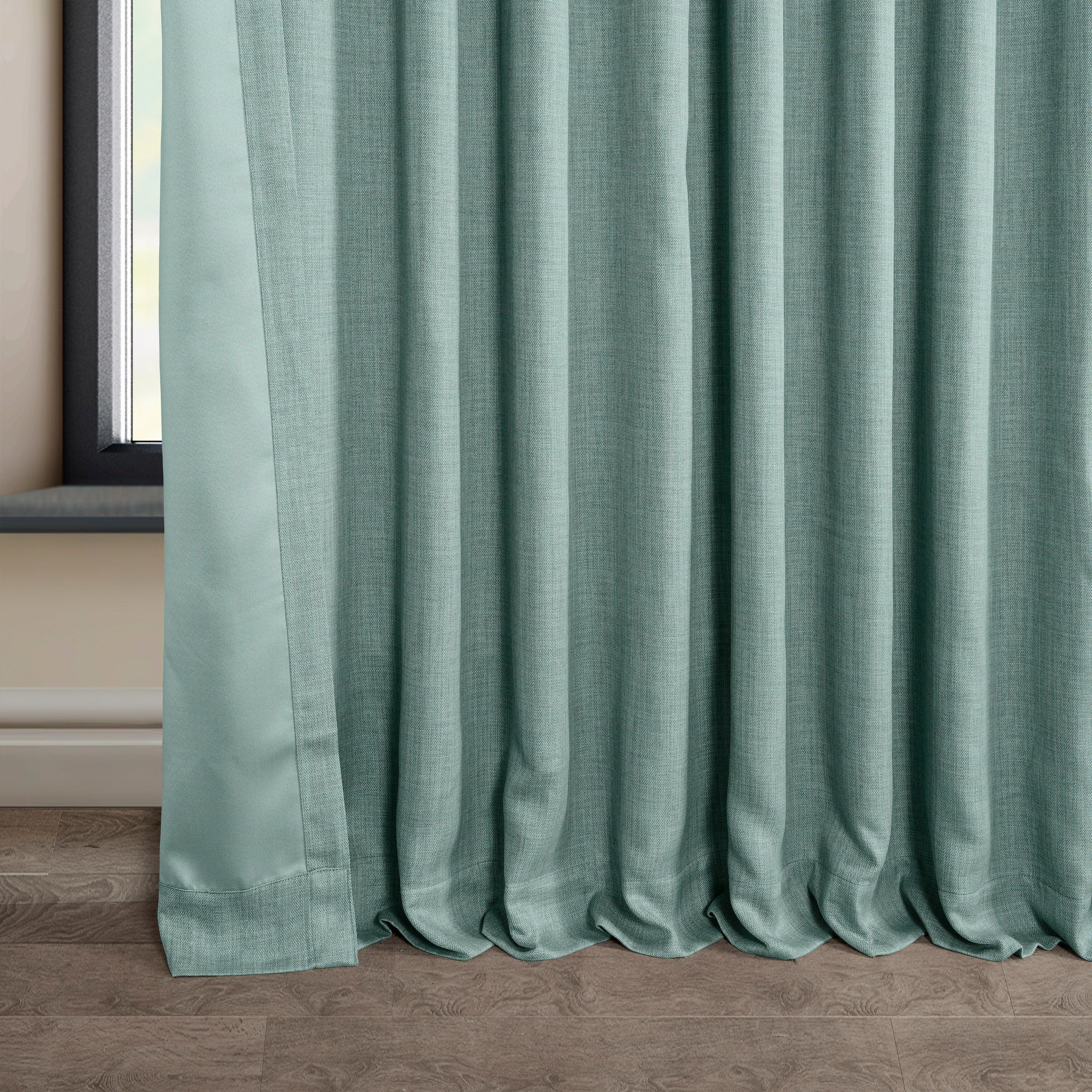 Exclusive Fabrics Faux Linen Room Darkening Curtain (1 Panel)