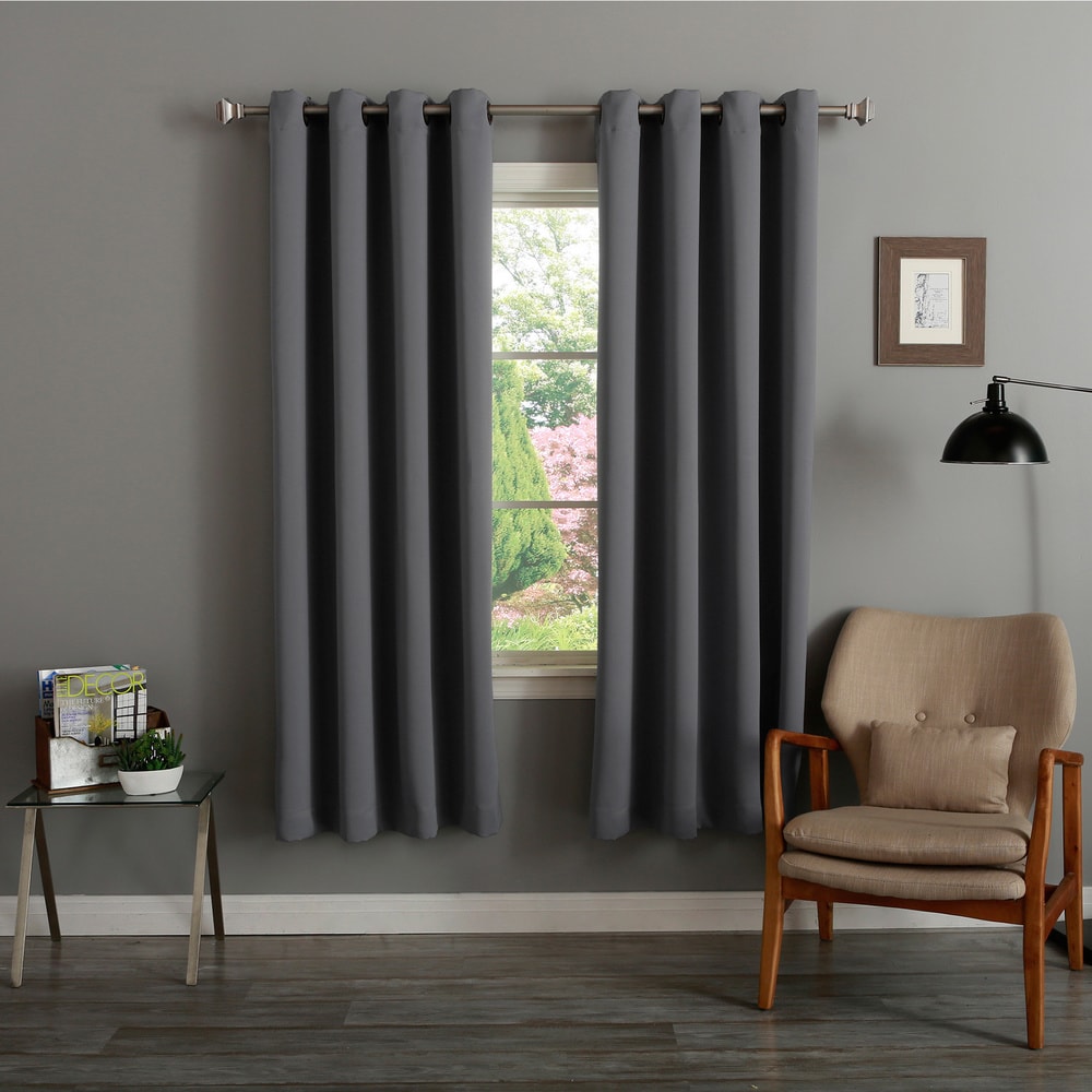 Aurora Home Thermal Insulated 72-inch Blackout Curtain Pair - 52 x 72