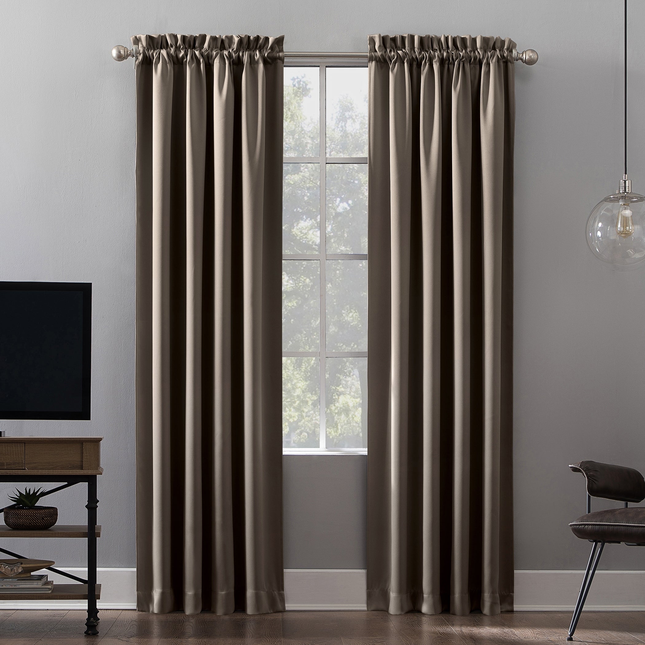 Sun Zero Oslo Theater Grade Extreme Total Blackout Rod Pocket 1-Piece Curtain Panel, Single Panel