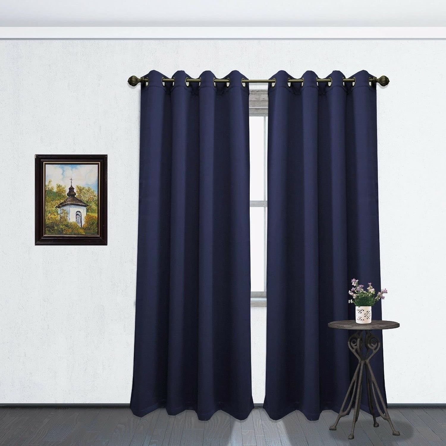 Blackout Window Curtain Panel, Grommet Drapes, 54x84 Tessa Single Panel