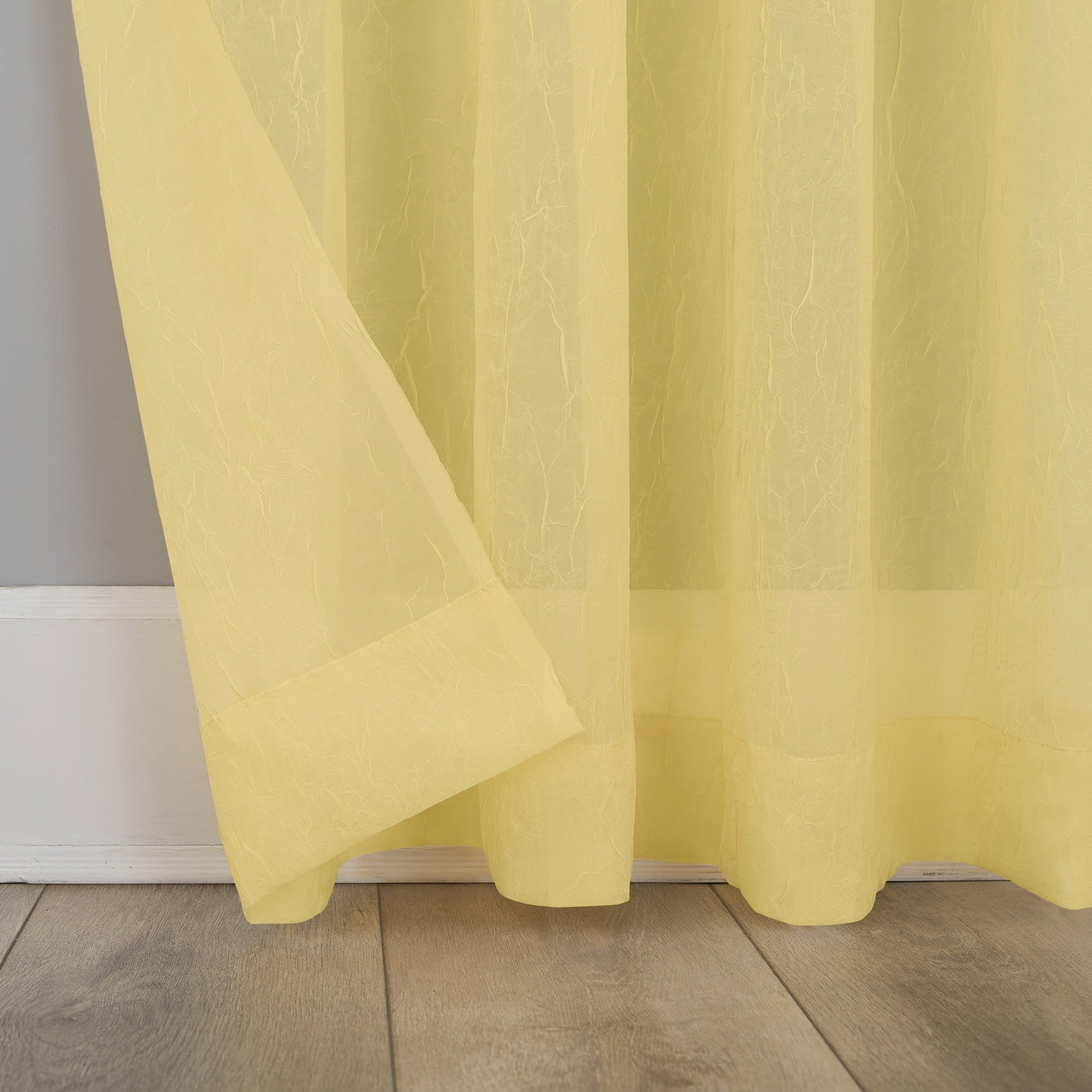 No. 918 Erica Crushed Voile Sheer Rod Pocket 1-Piece Curtain Panel, Single Panel