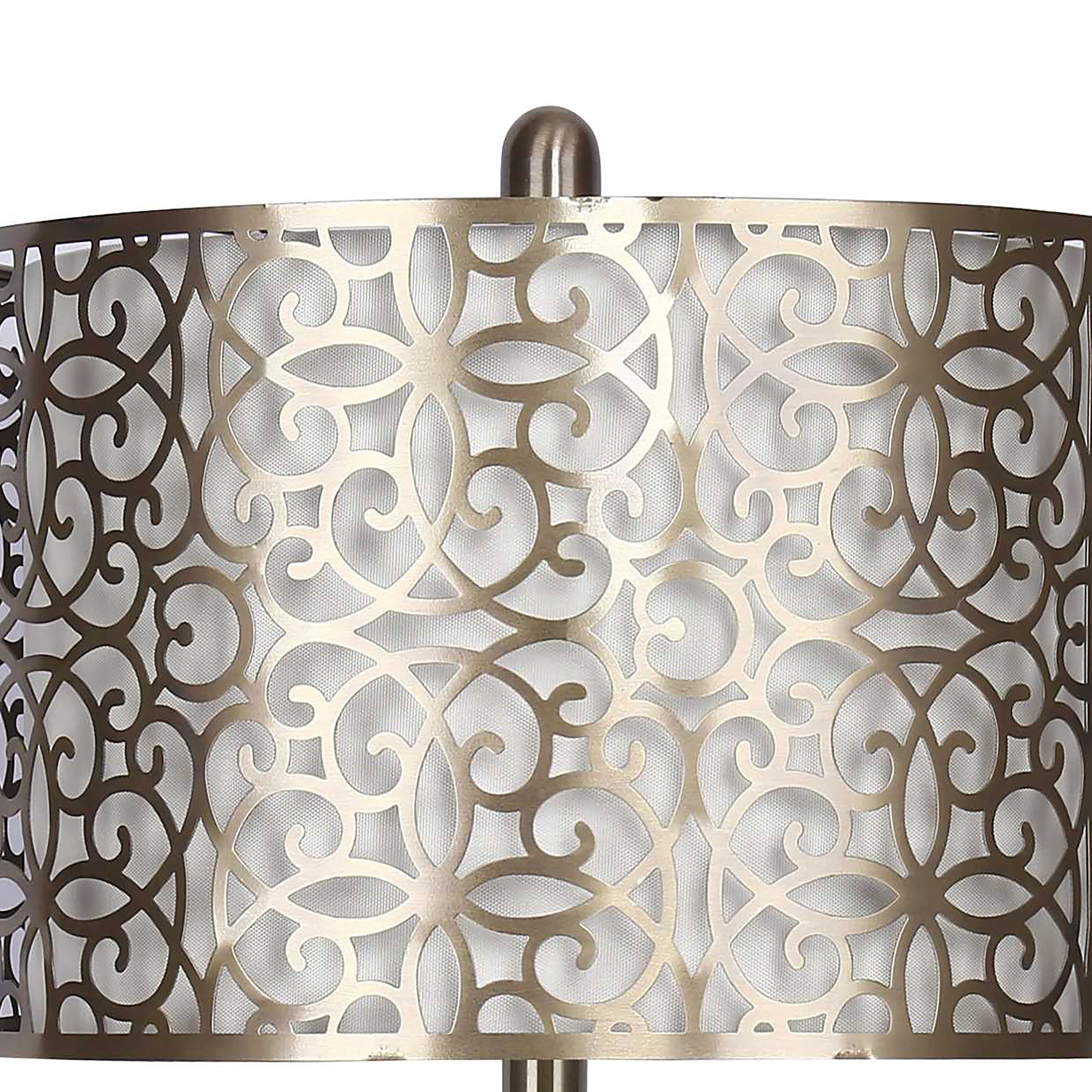 Ashland 27 Metal Table Lamp with Laser Cut Detail (Set of 2) - 27