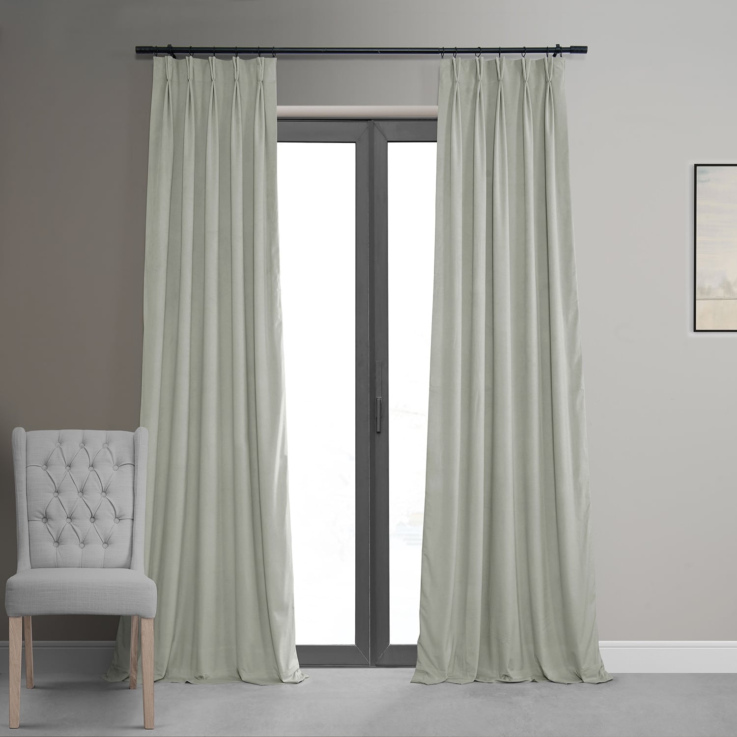 Exclusive Fabrics Signature Pleated Blackout Velvet Curtain (1 Panel)