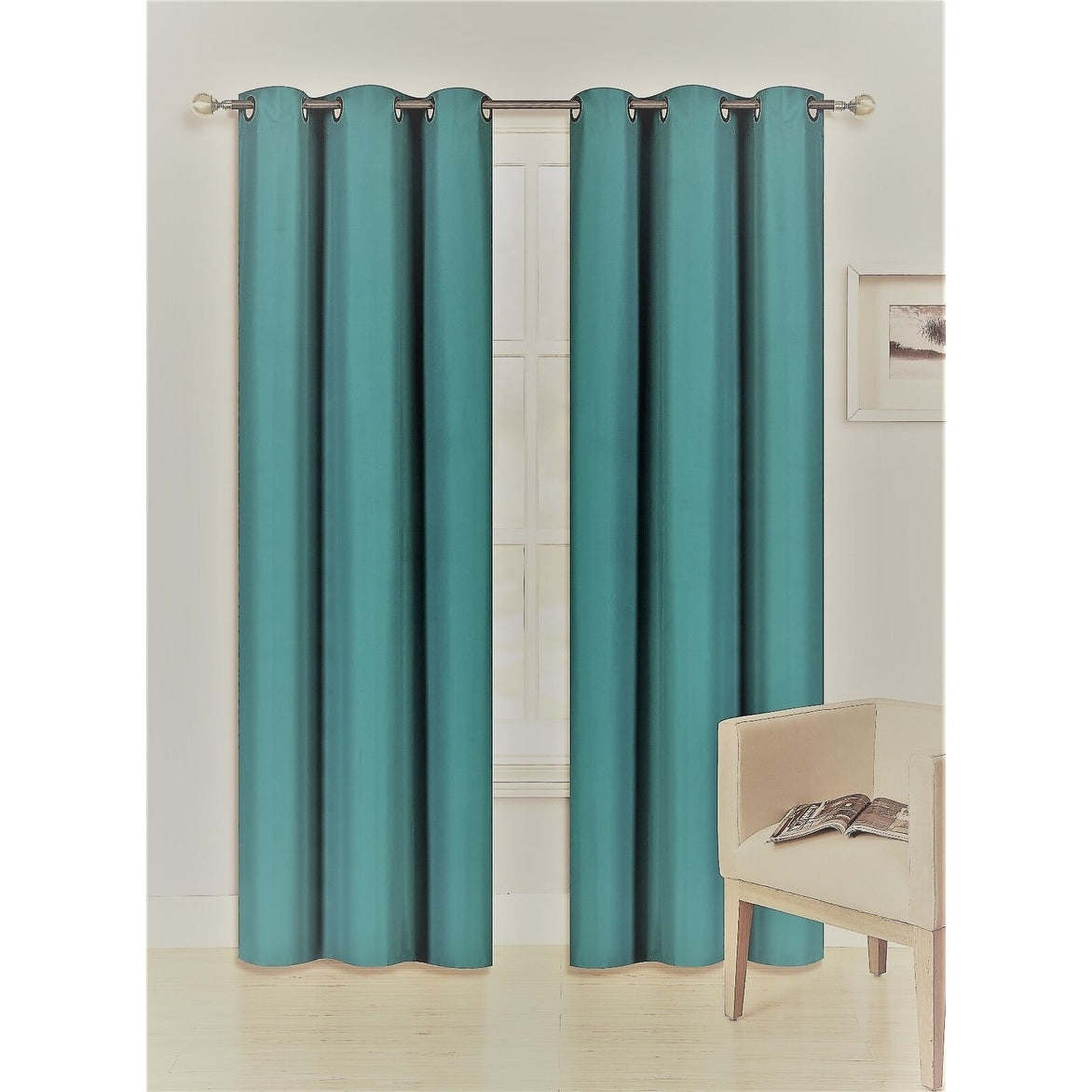 2 Pcs 108 Inch Heavy Insulated Blackout Curtain Panels