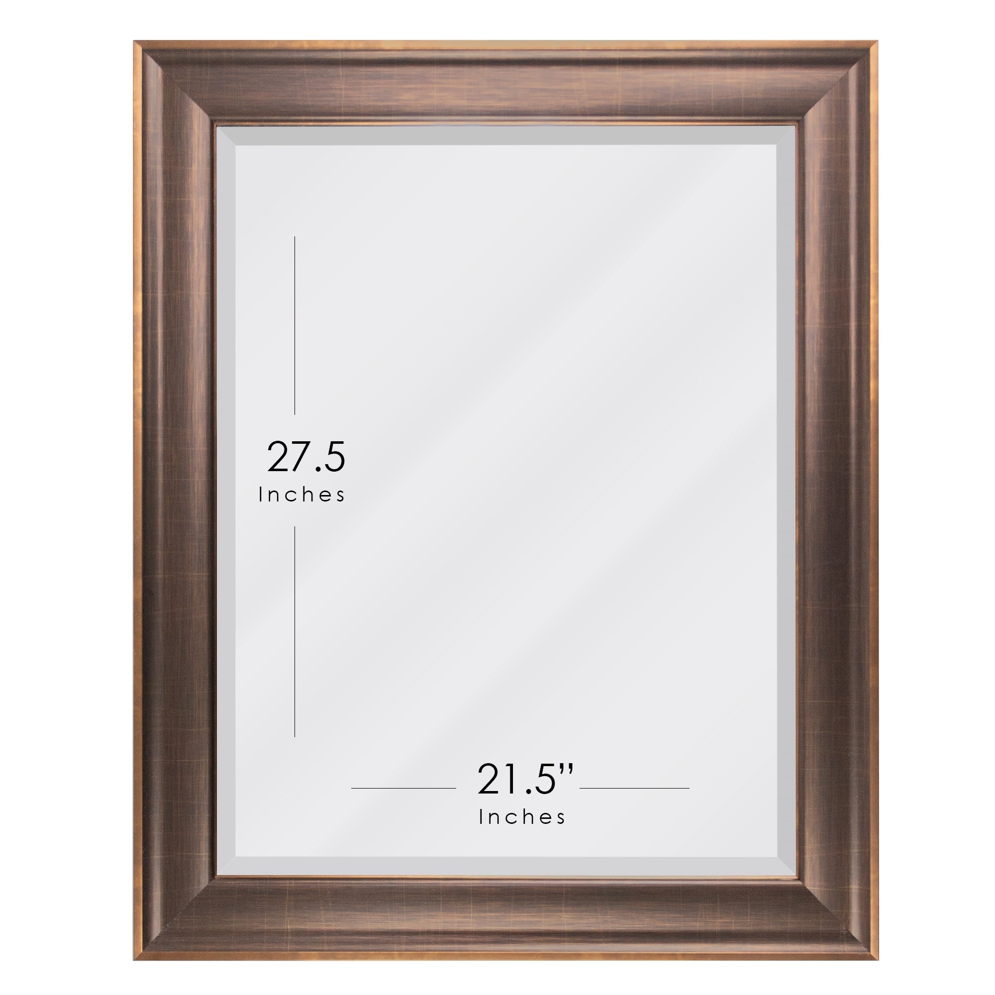 Head West Oil rubbed Bronze Framed Beveled Mirror - 27.5 x 33.5