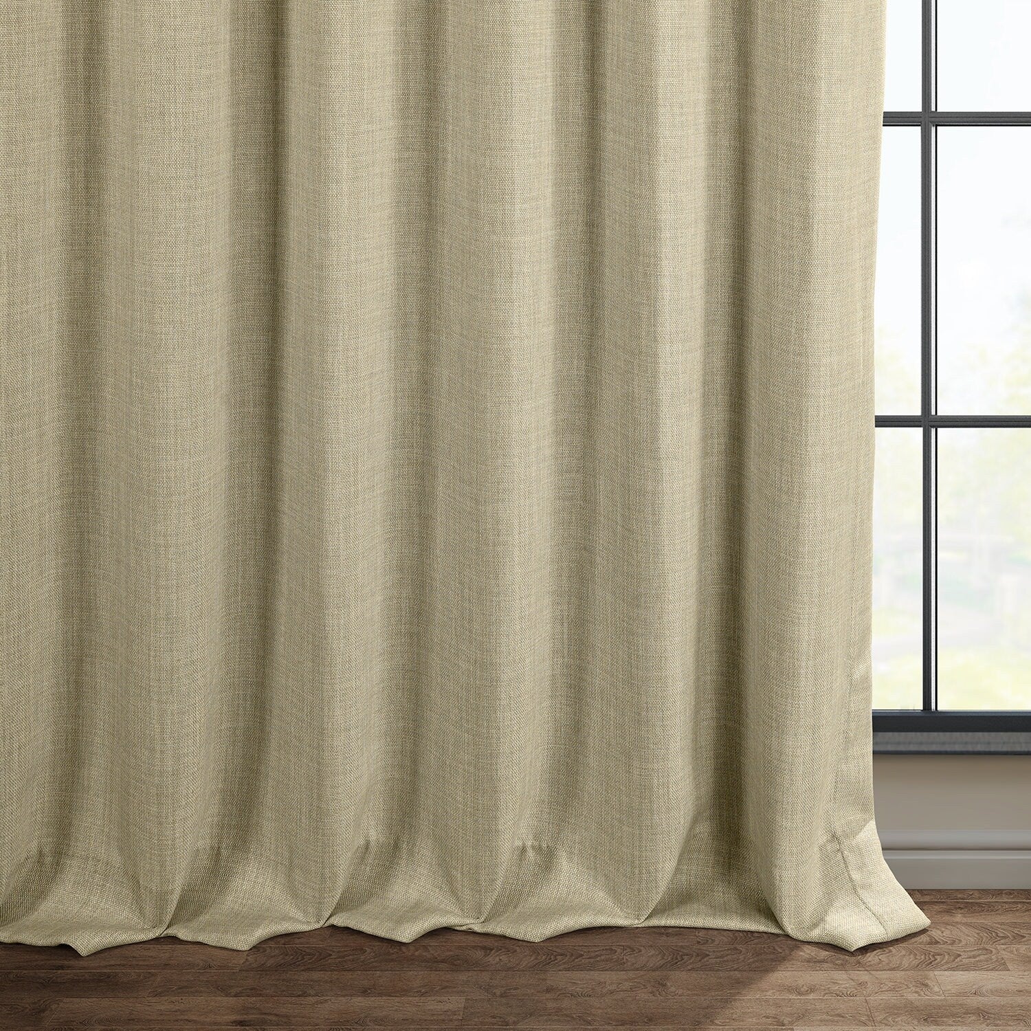 Exclusive Fabrics Faux Linen Room Darkening Curtain (1 Panel)