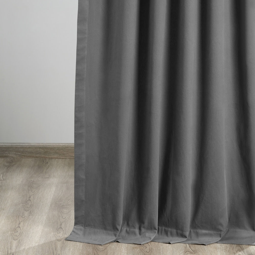 Exclusive Fabrics Solid Cotton Tie-Top Curtain (1 Panel)