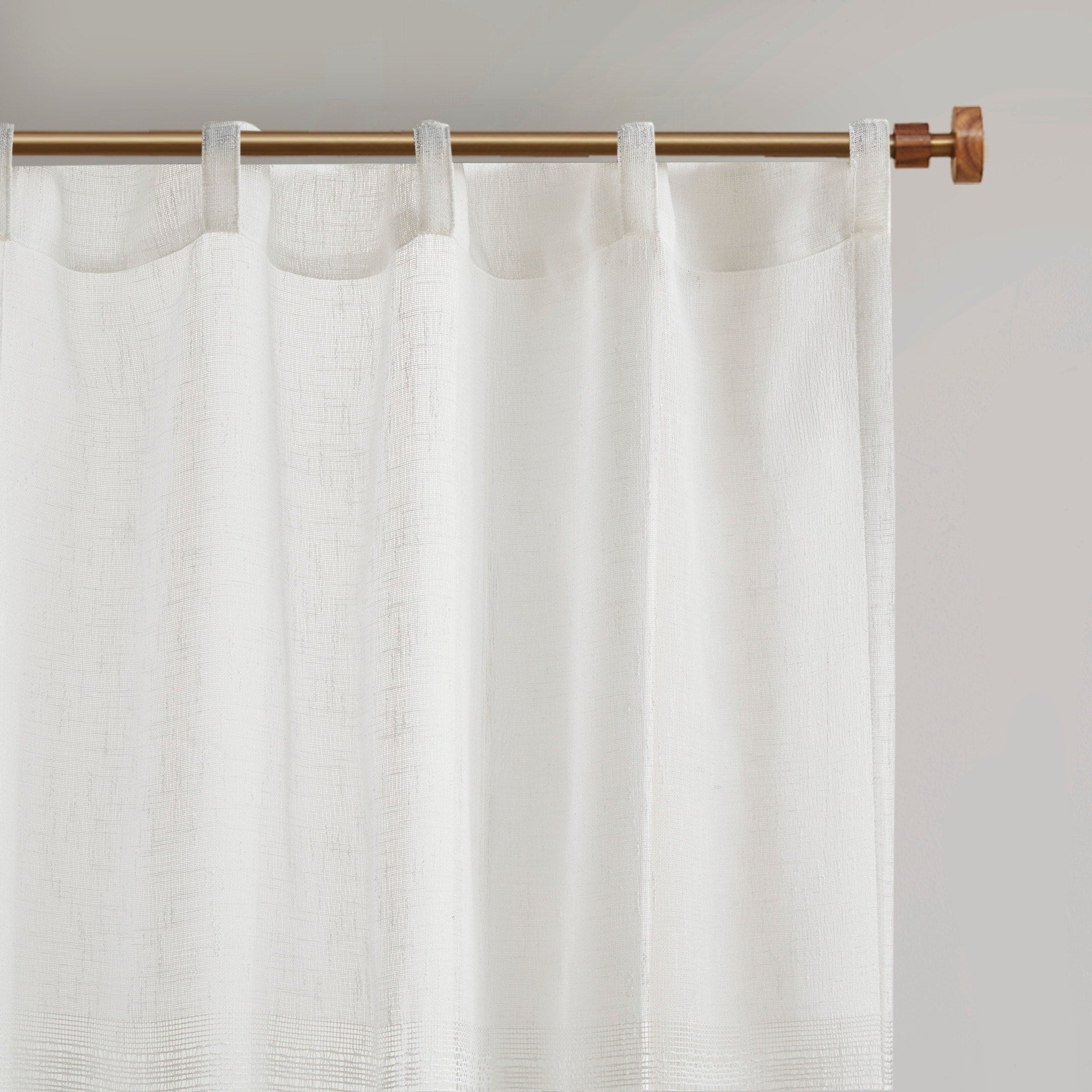 Madison Park Calista Yarn Dye Sheer Curtain Panel Pair