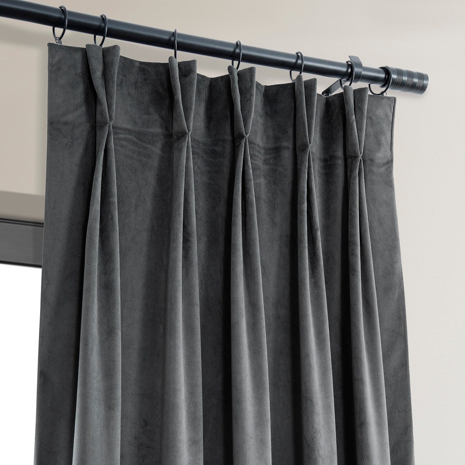 Exclusive Fabrics Signature Pleated Blackout Velvet Curtain (1 Panel)