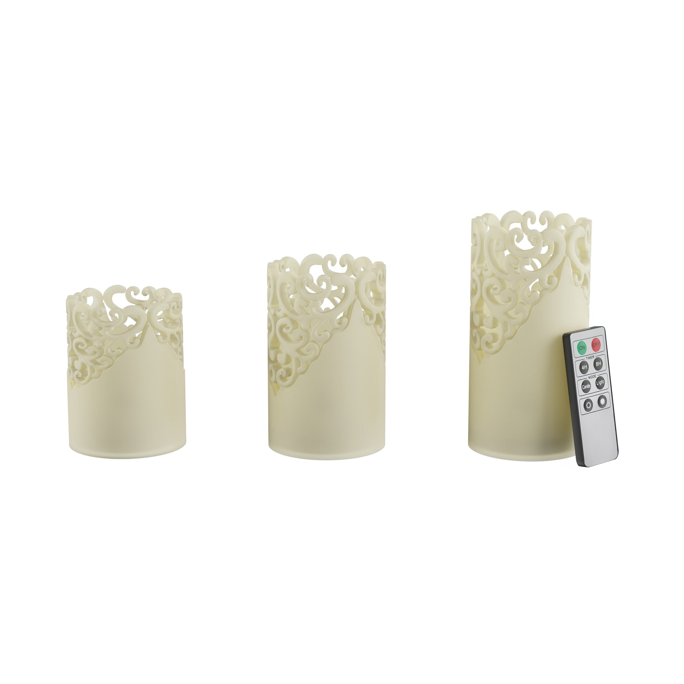 Lavish Home 3-Piece Flameless LED Candle Set