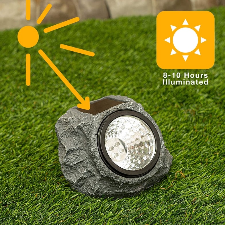 Set Of 2 Solar Rock Spot Lights