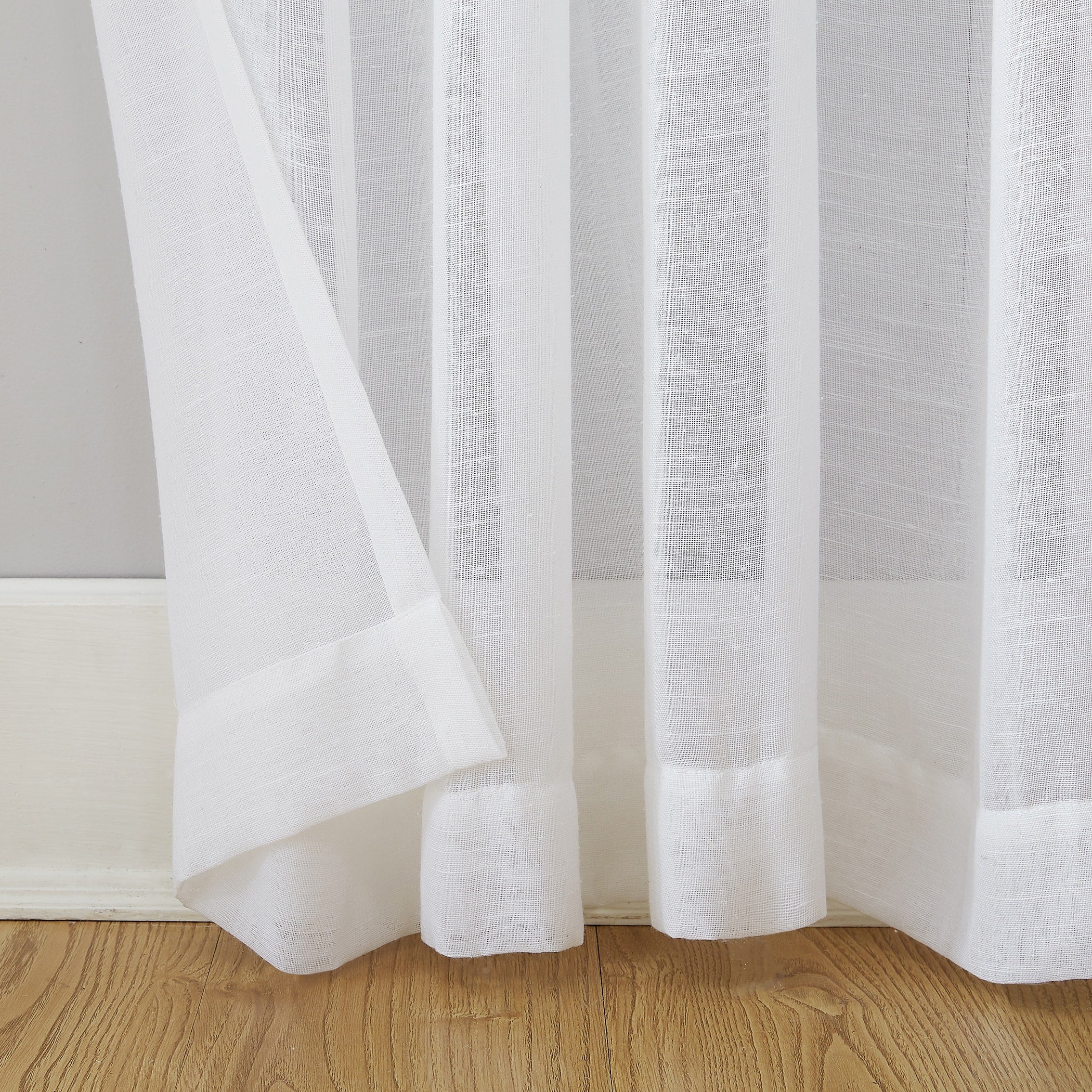 Archaeo Slub Textured Linen Blend Curtain, Single Panel