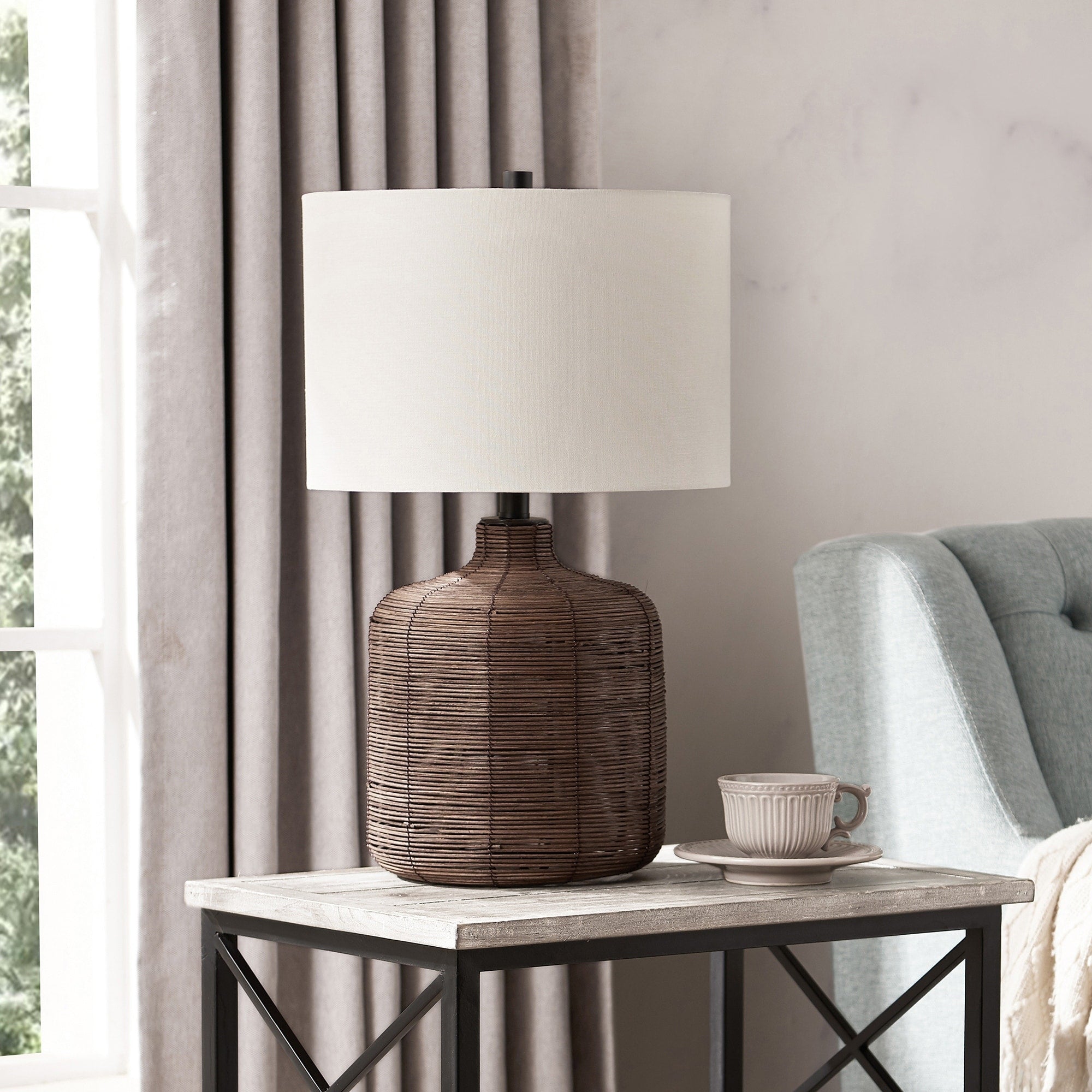 Jolina Rattan Table Lamp