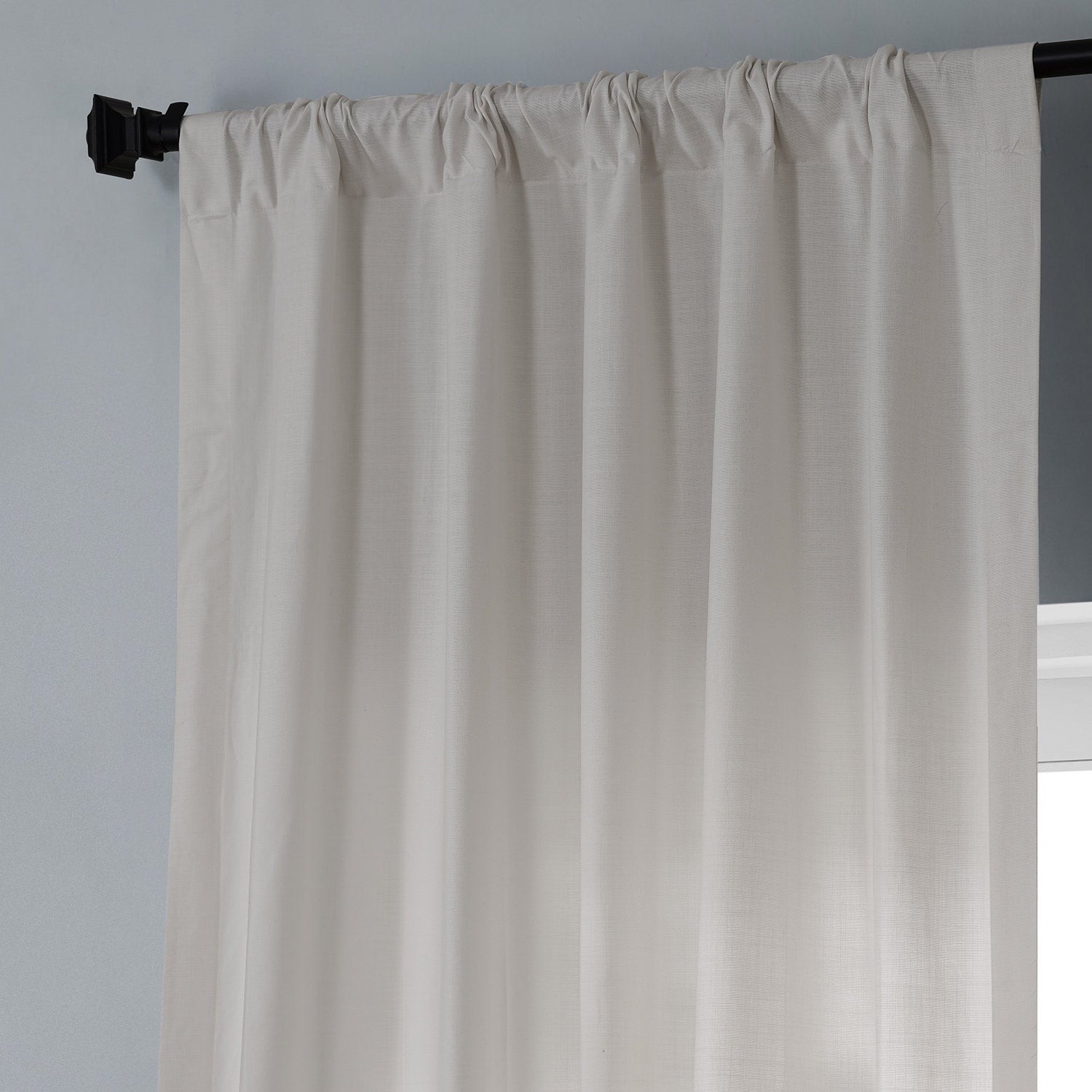 Exclusive Fabrics Dune Textured Solid Cotton Curtain Pair (2 Panels)