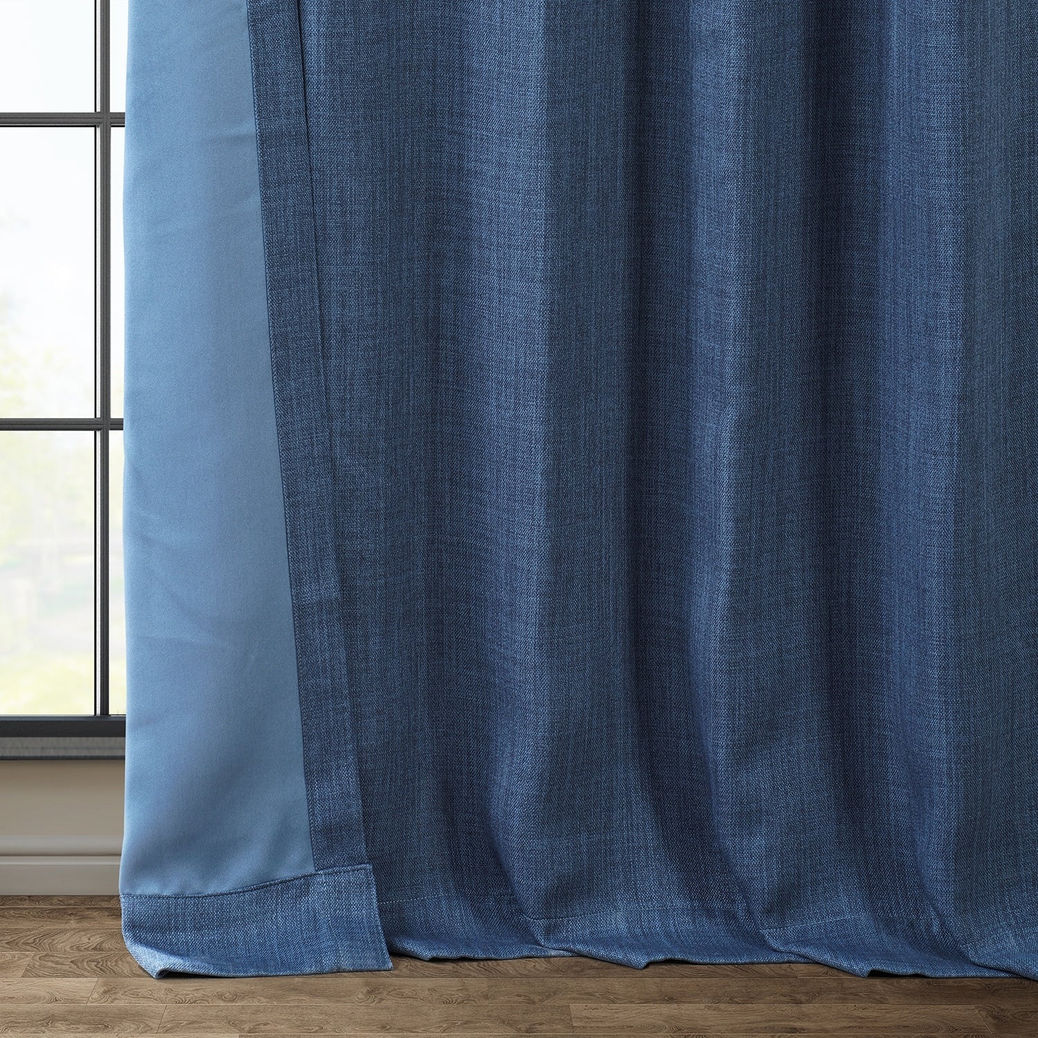 Exclusive Fabrics Faux Linen Room Darkening Curtain (1 Panel)