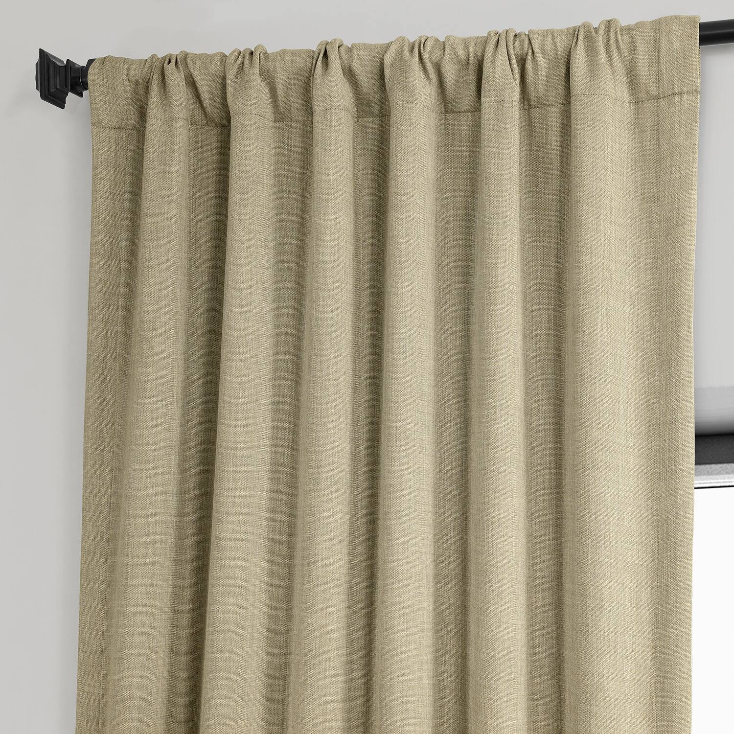 Exclusive Fabrics Faux Linen Room Darkening Curtain (1 Panel)