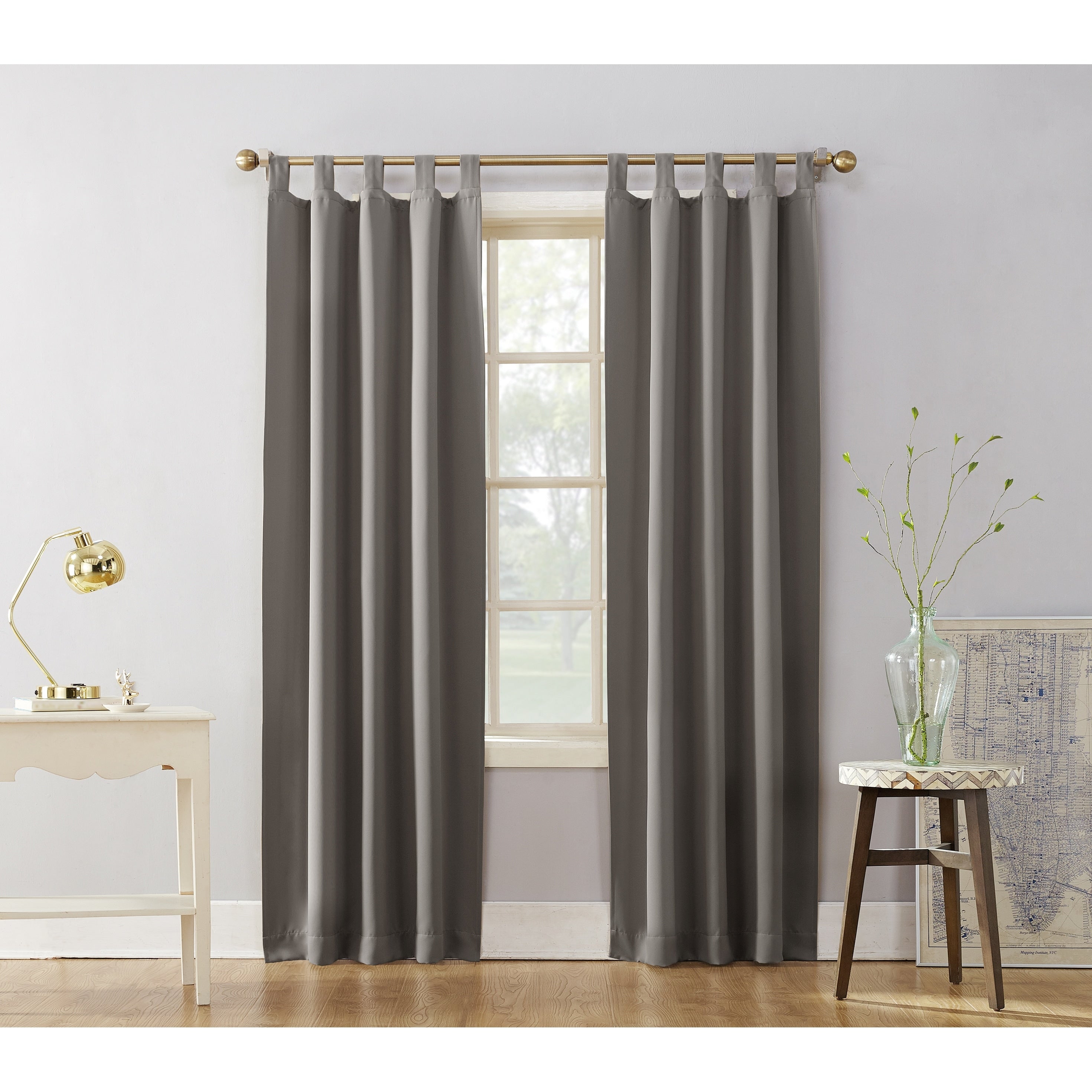 Sun Zero Hayden Energy Saving Blackout Tab Top 1-Piece Curtain Panel, Single Panel