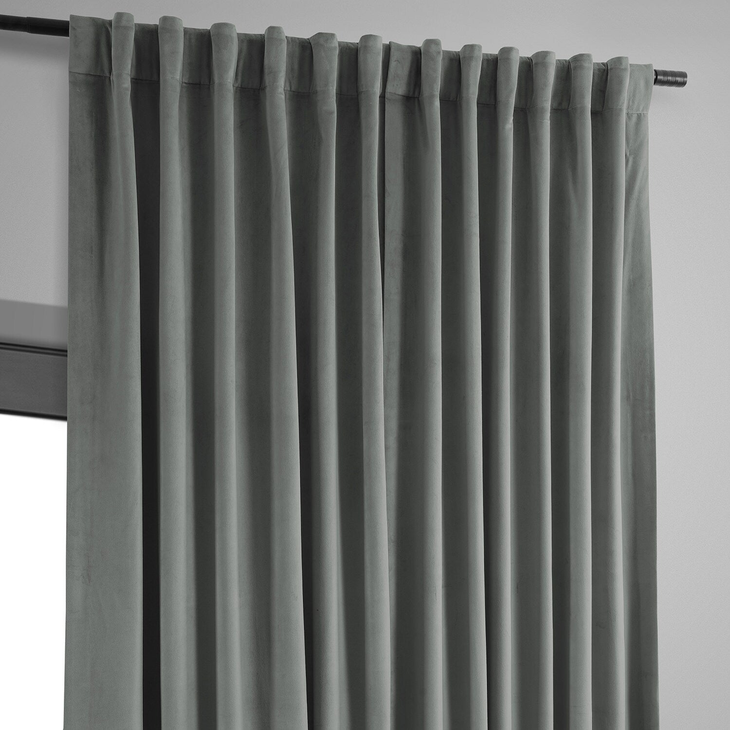 Exclusive Fabrics Signature Extra Wide Velvet Blackout Curtain (1 Panel) - Luxurious Blackout Drapery for Elegant Décor