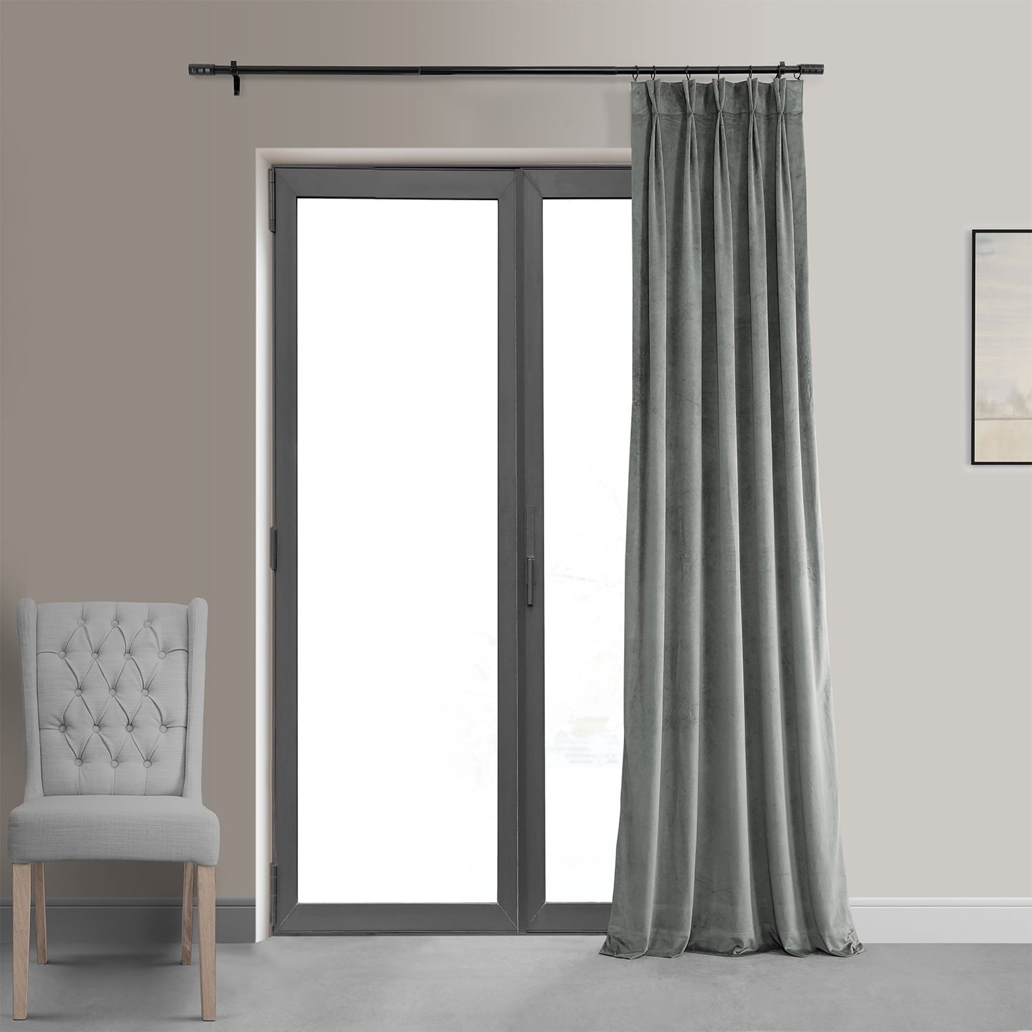 Exclusive Fabrics Signature Pleated Blackout Velvet Curtain (1 Panel)