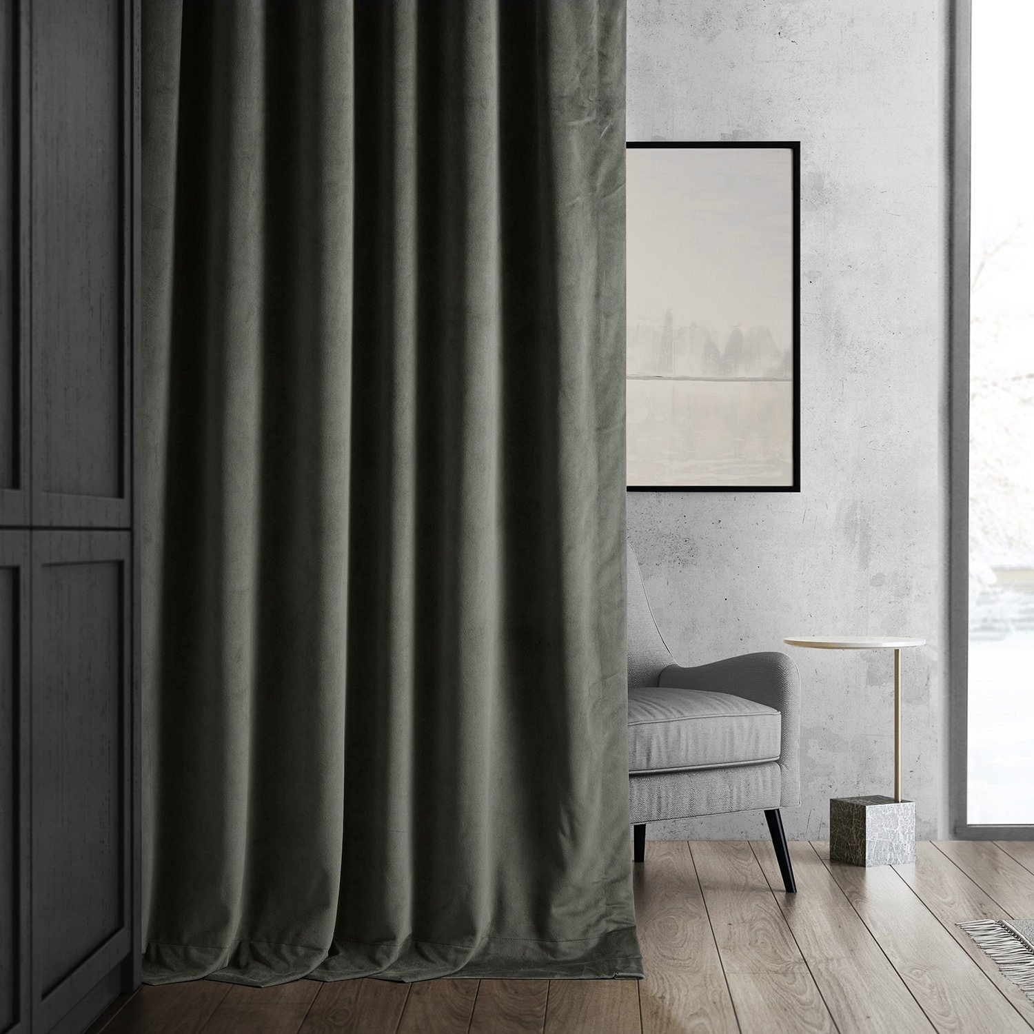 Exclusive Fabrics Signature Velvet Blackout Curtain 120 Inches Long (1 Panel)