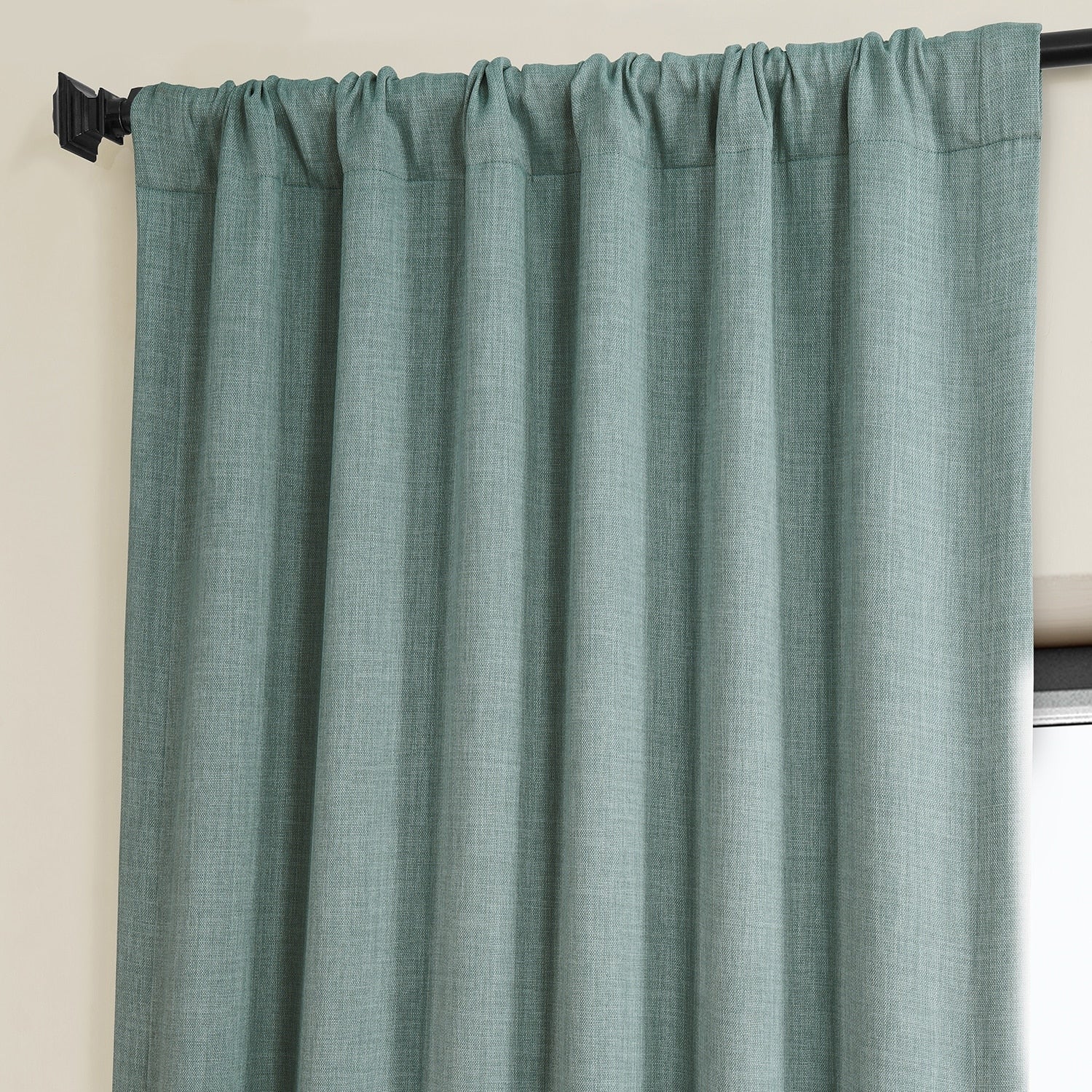 Exclusive Fabrics Faux Linen Room Darkening Curtain (1 Panel)