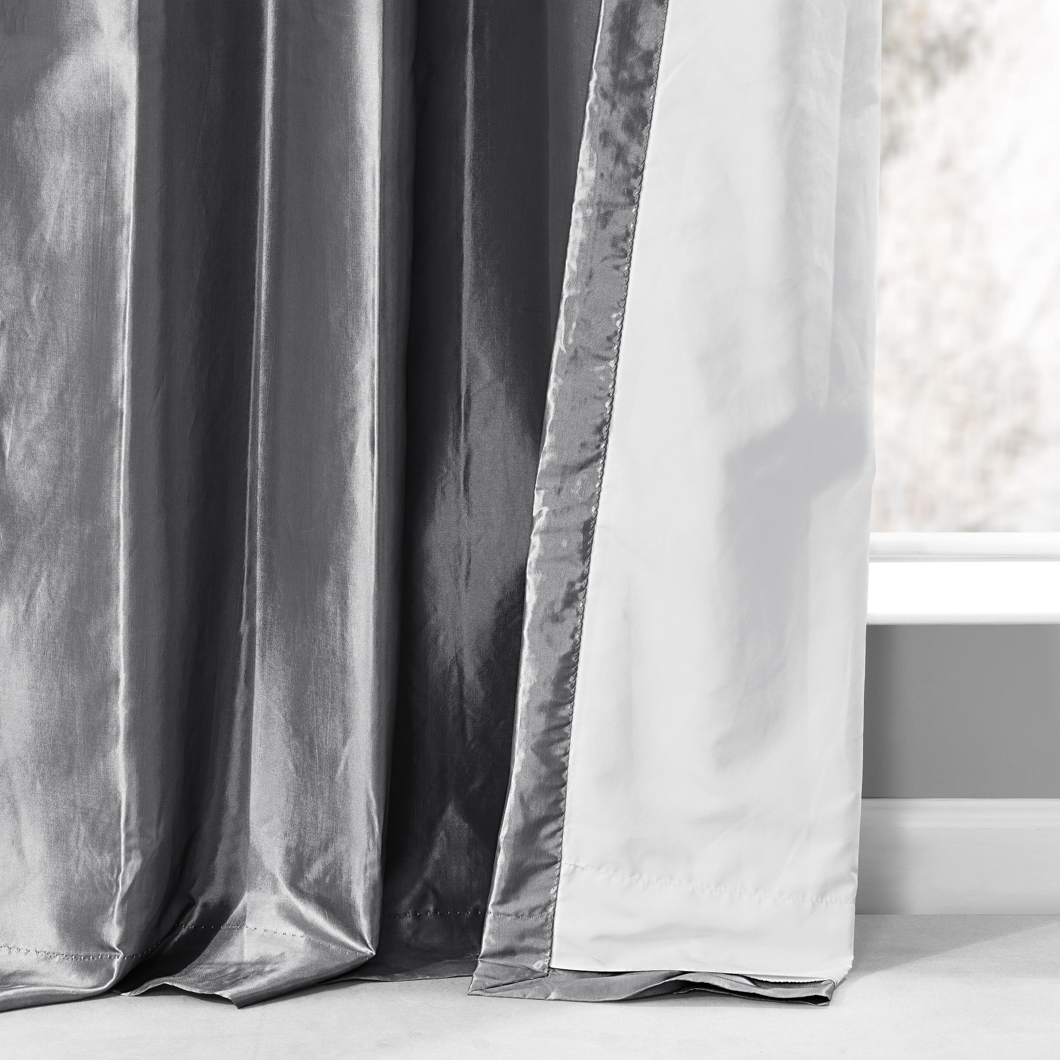 Exclusive Fabrics Single Ruched Faux Solid Taffeta Curtain (1 Panel)