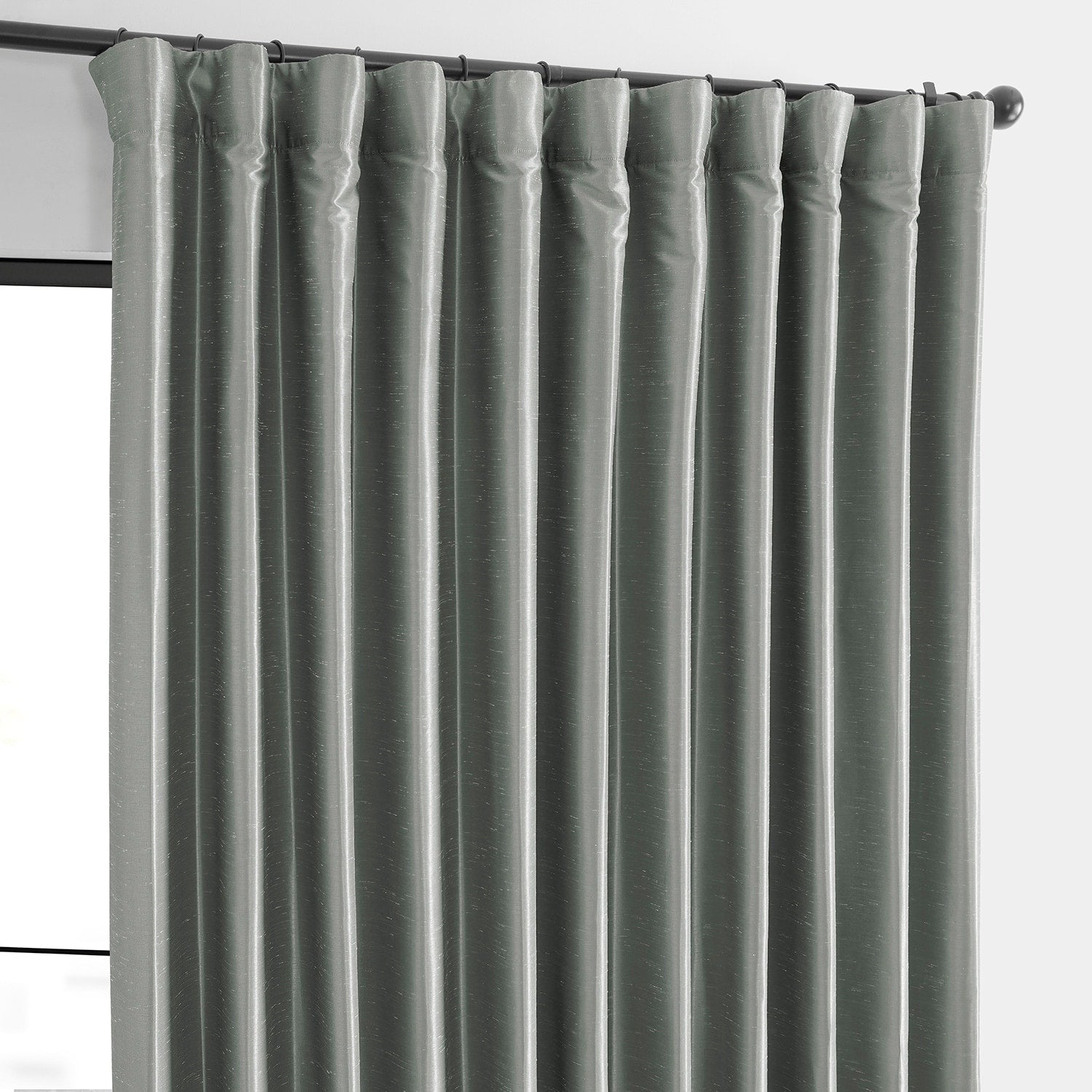 Exclusive Fabrics Blackout Extra Wide Faux Dupioni Curtain (1 Panel)