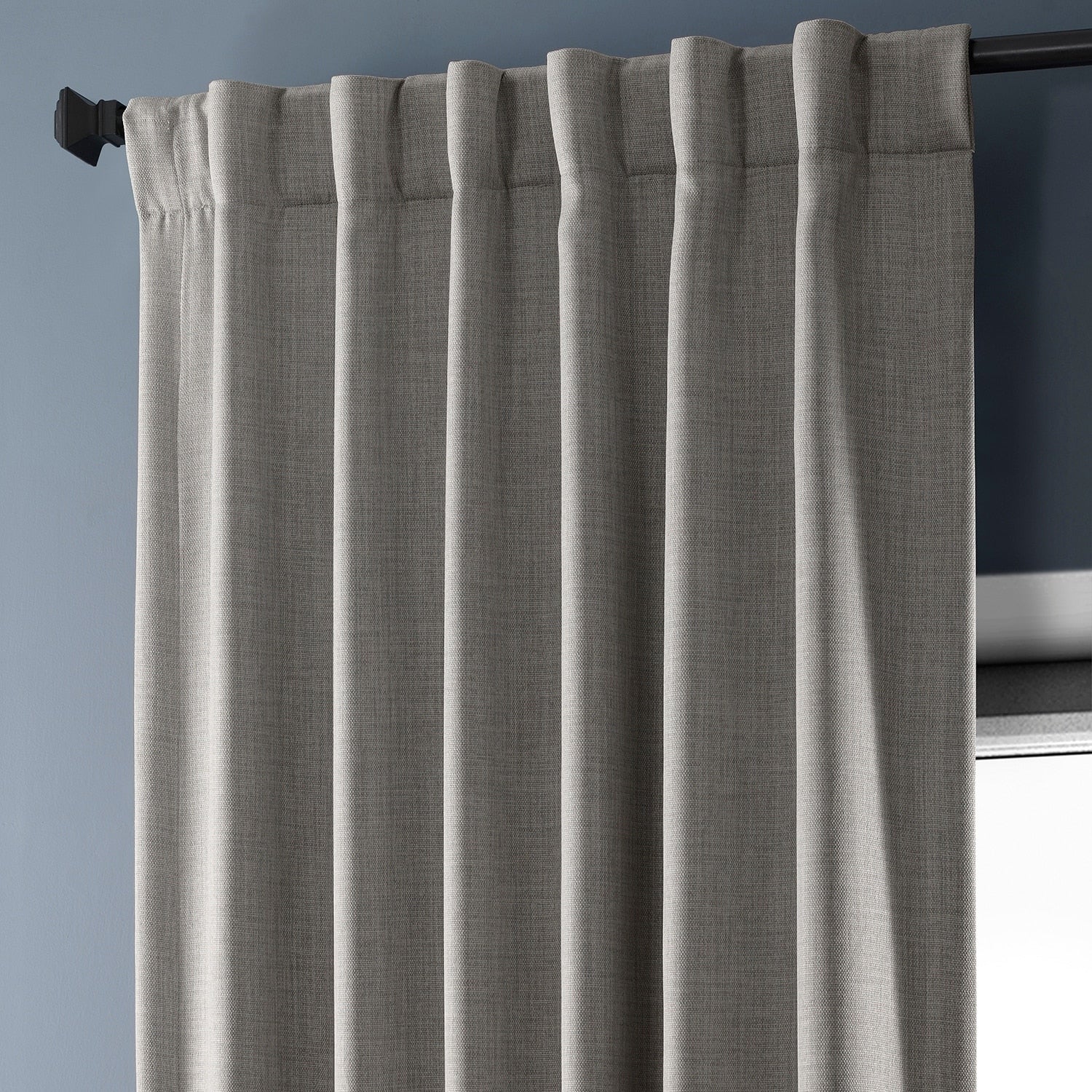 Exclusive Fabrics Faux Linen Room Darkening Curtain (1 Panel)