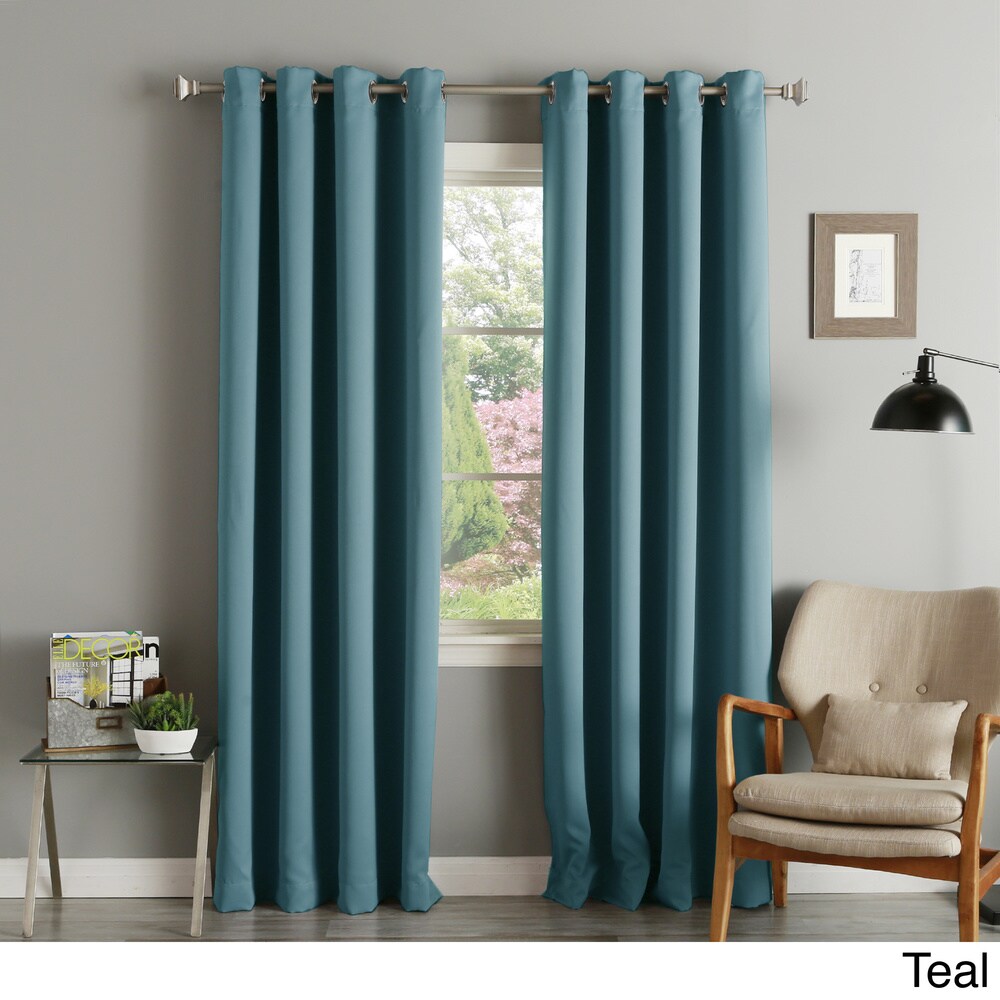 Aurora Home Silver Grommet Top 84-inch Blackout Curtain Pair - 52 x 84 - 52 x 84