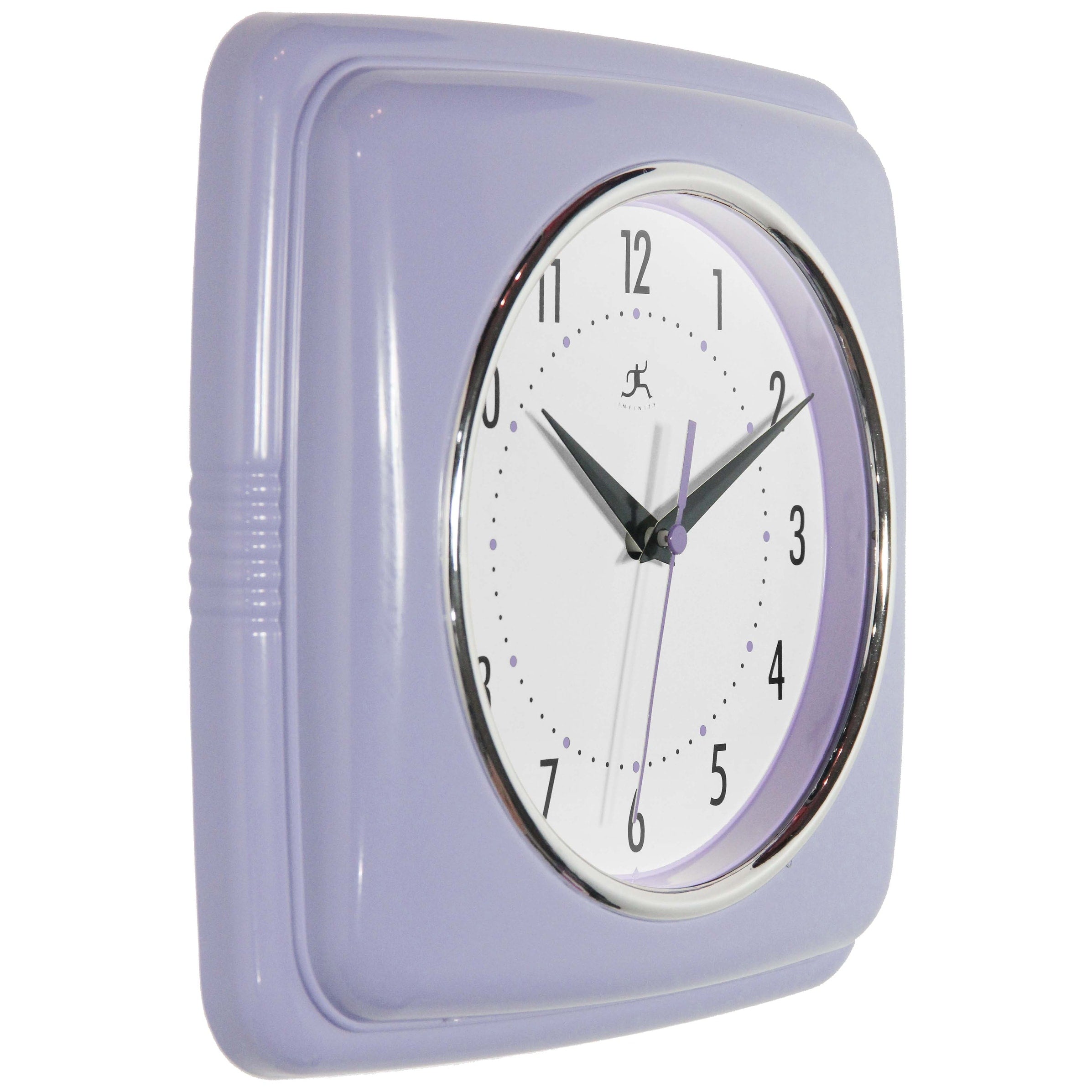 Infinity Instruments Retro 9.25-inch Square Wall Clock - 9.25 x 1.875 x 9.5