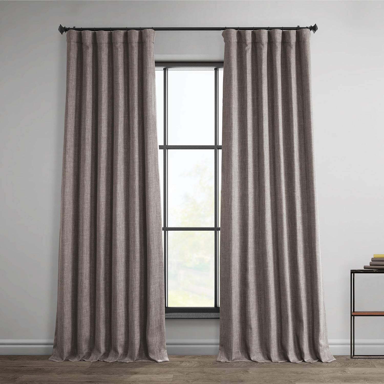 Exclusive Fabrics Faux Linen Room Darkening Curtain (1 Panel)