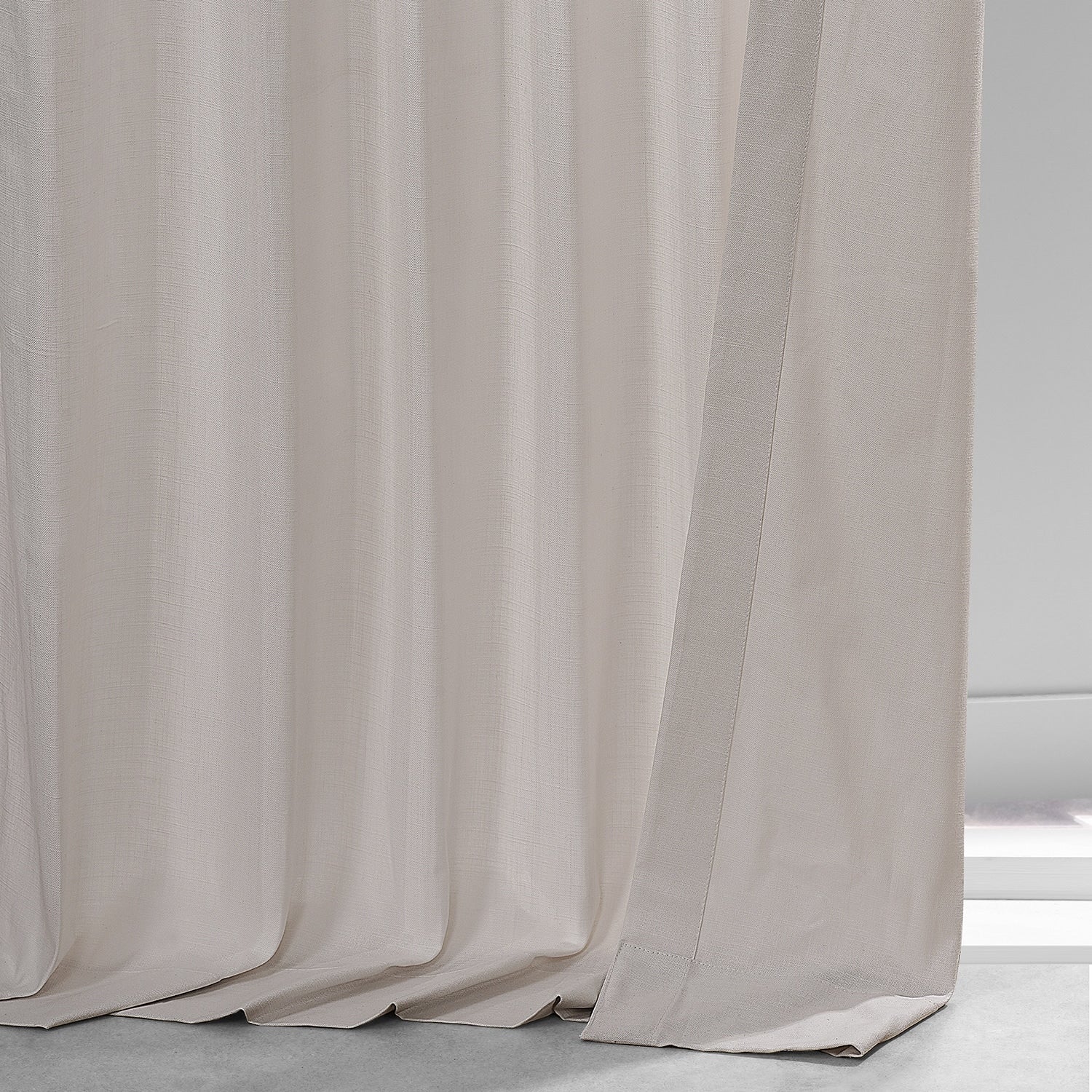 Exclusive Fabrics Dune Textured Solid Cotton Curtain Pair (2 Panels)