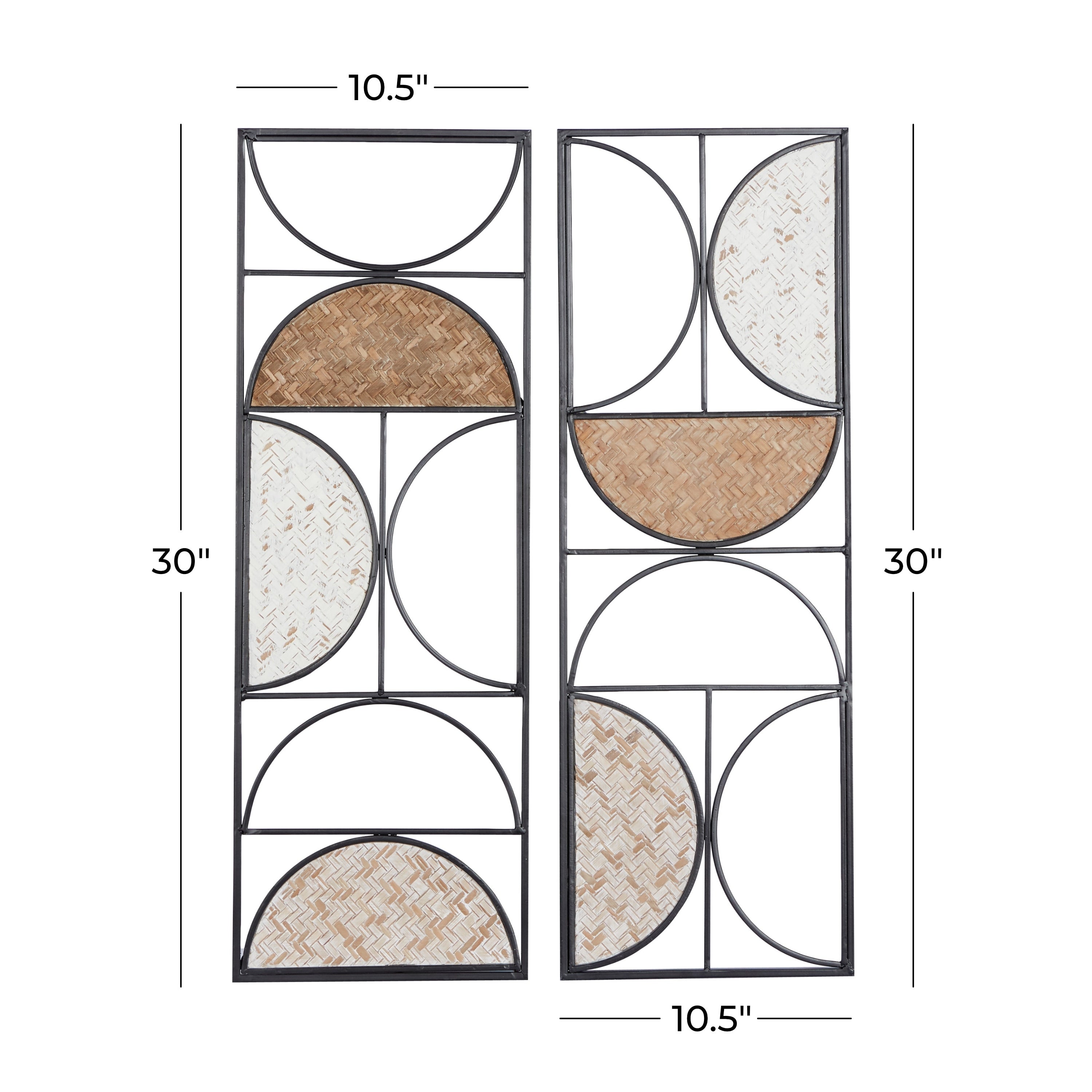 Iron Contemporary Wall Decor (Set of 2)