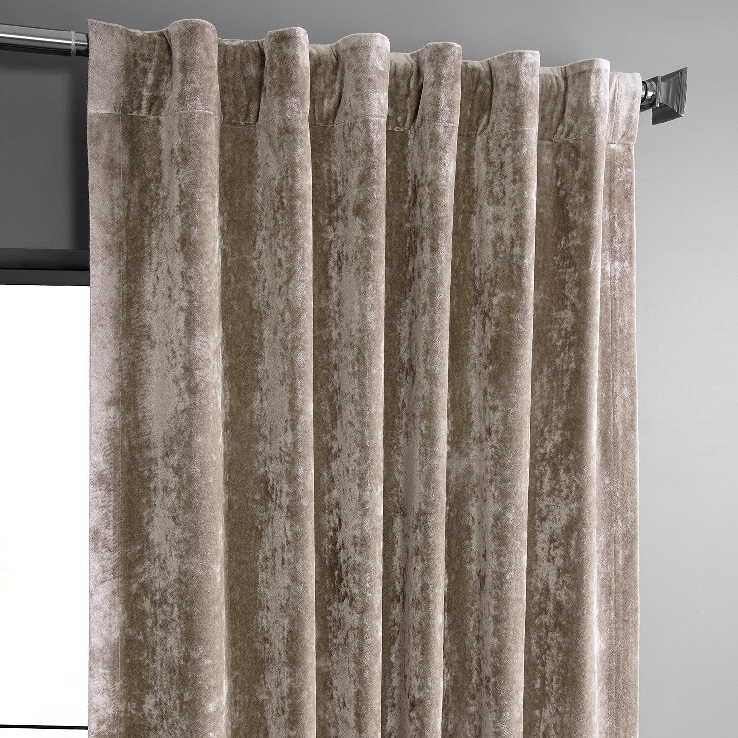 Exclusive Fabrics Lush Crush Velvet Curtains - Room Darkening Curtain for Bedroom & Living Room (1 Panel)