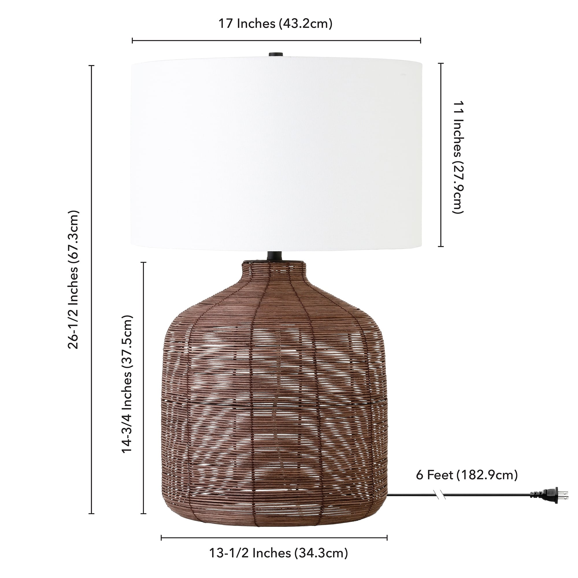 Jolina Rattan Table Lamp