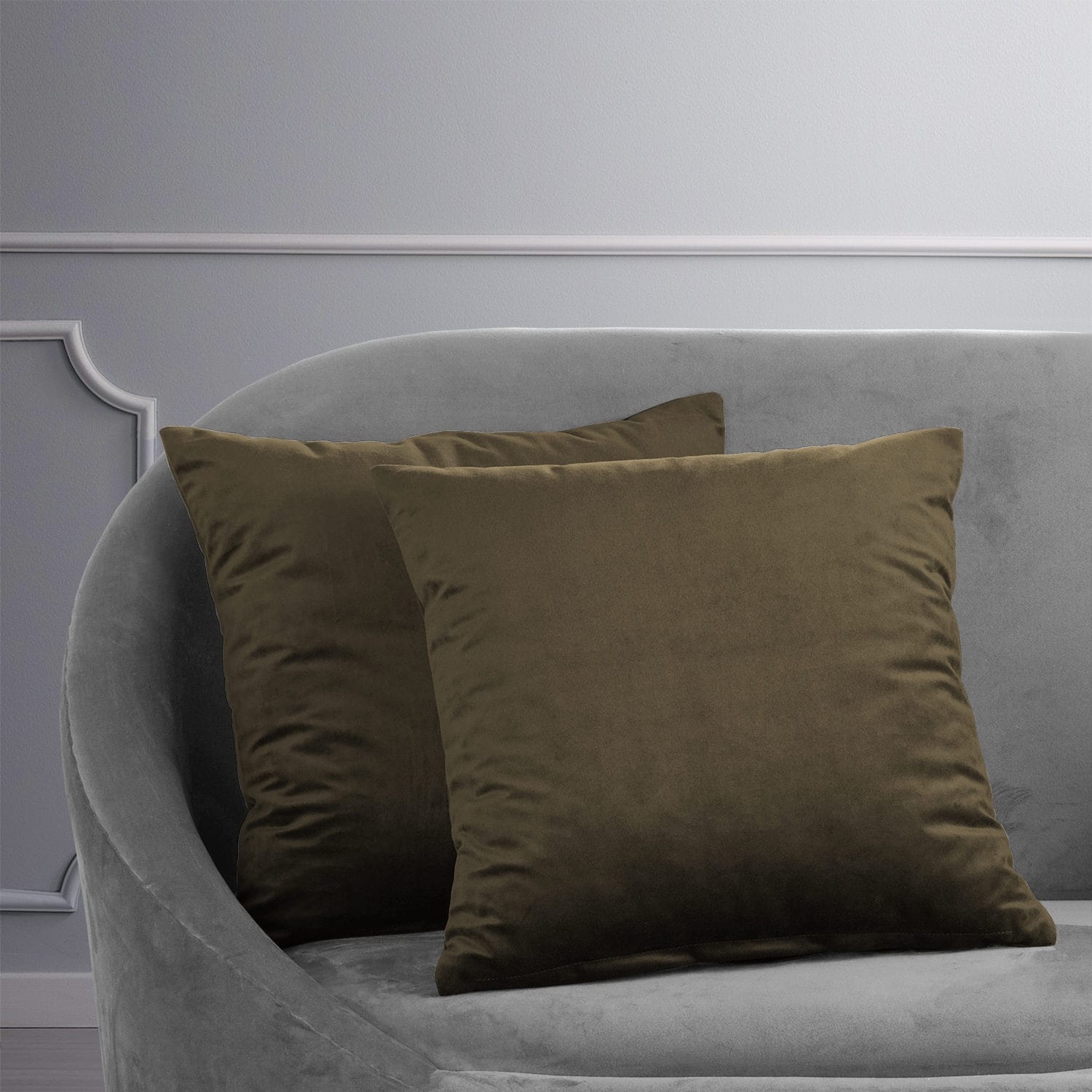 Exclusive Fabrics Signature Velvet Cushion Cover (Set of 2)