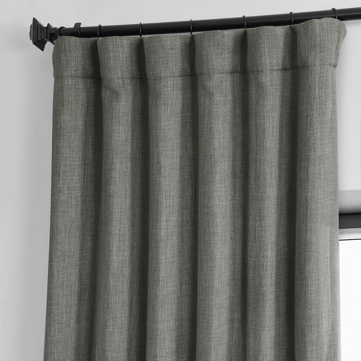 Exclusive Fabrics Faux Linen Room Darkening Curtain (1 Panel)