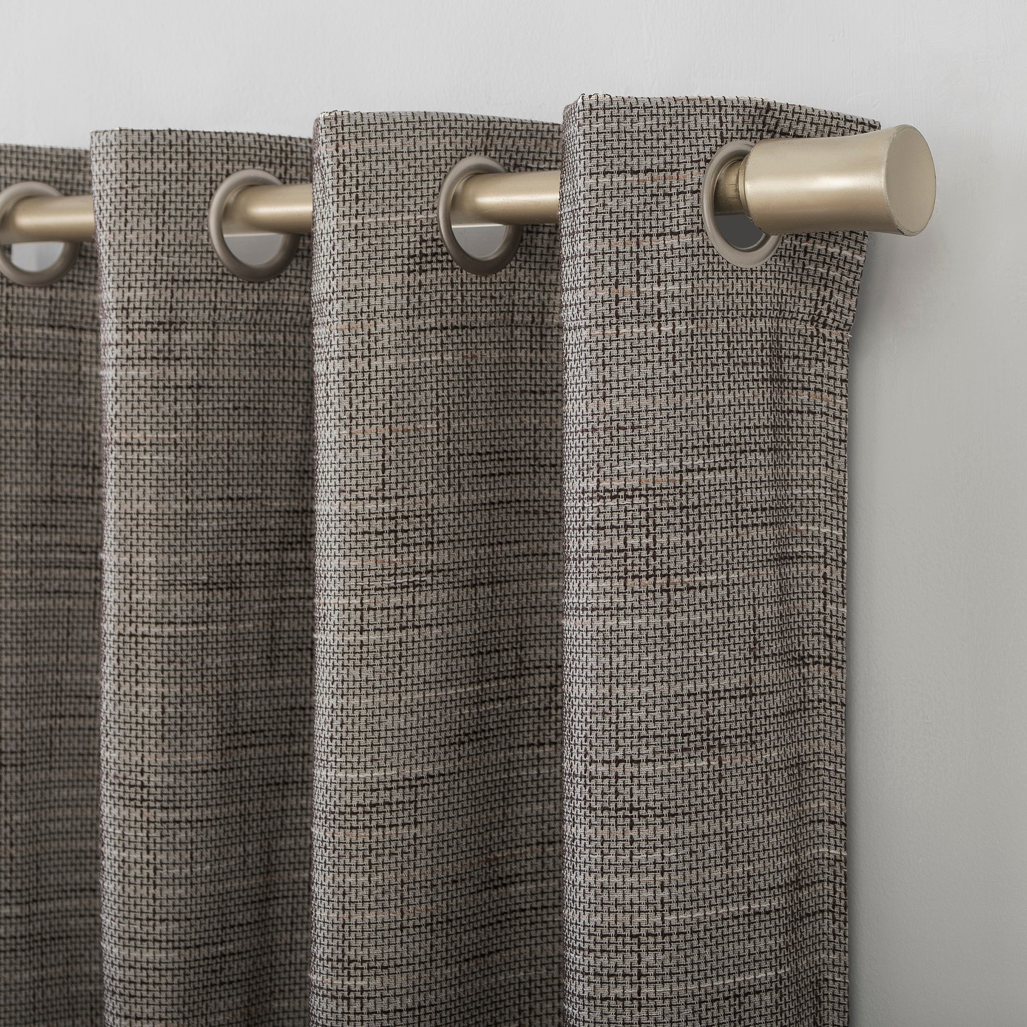 Sun Zero Kline Burlap Weave Thermal Extreme Total Blackout Grommet Curtain Panel, Single Panel