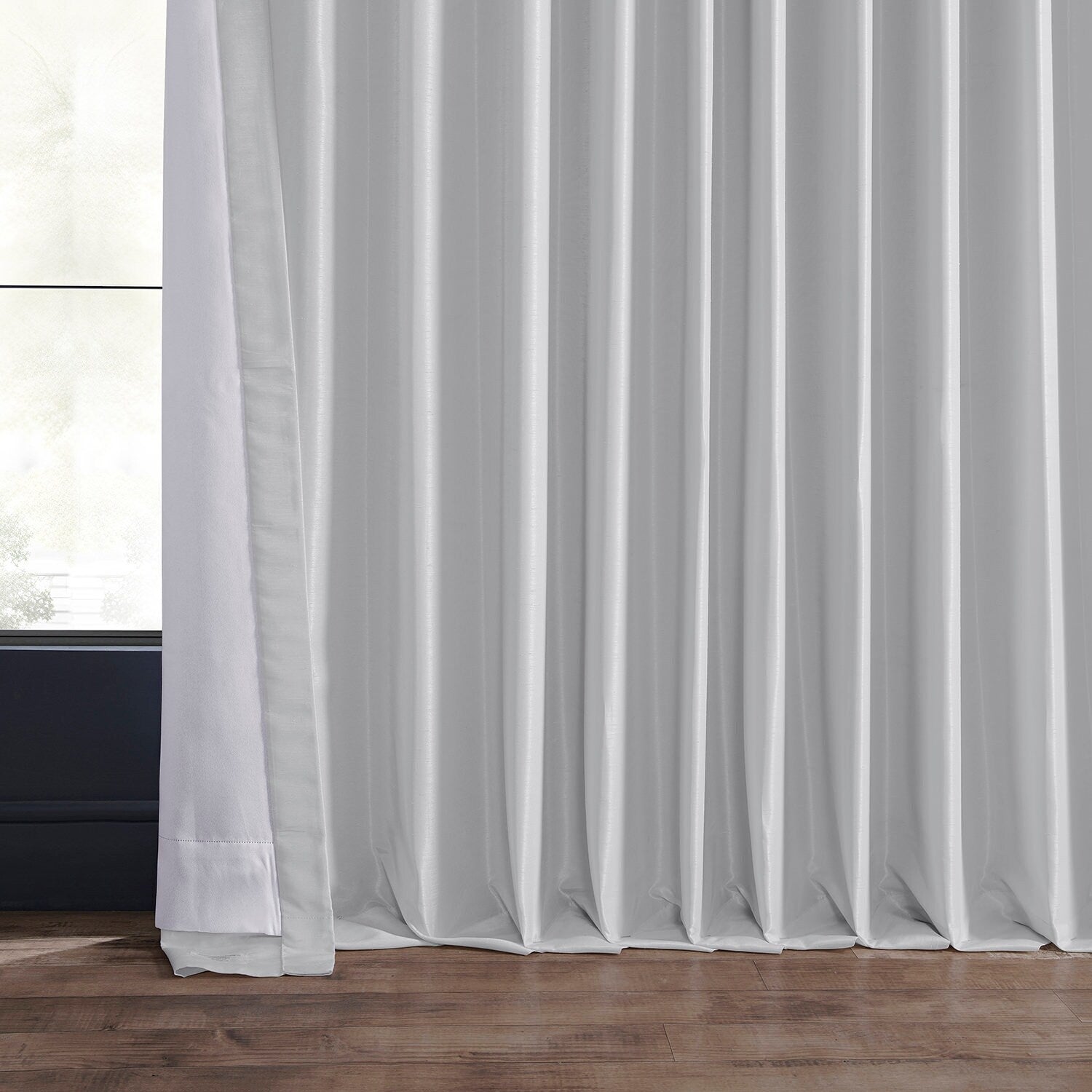 Exclusive Fabrics Blackout Extra Wide Faux Dupioni Curtain (1 Panel)