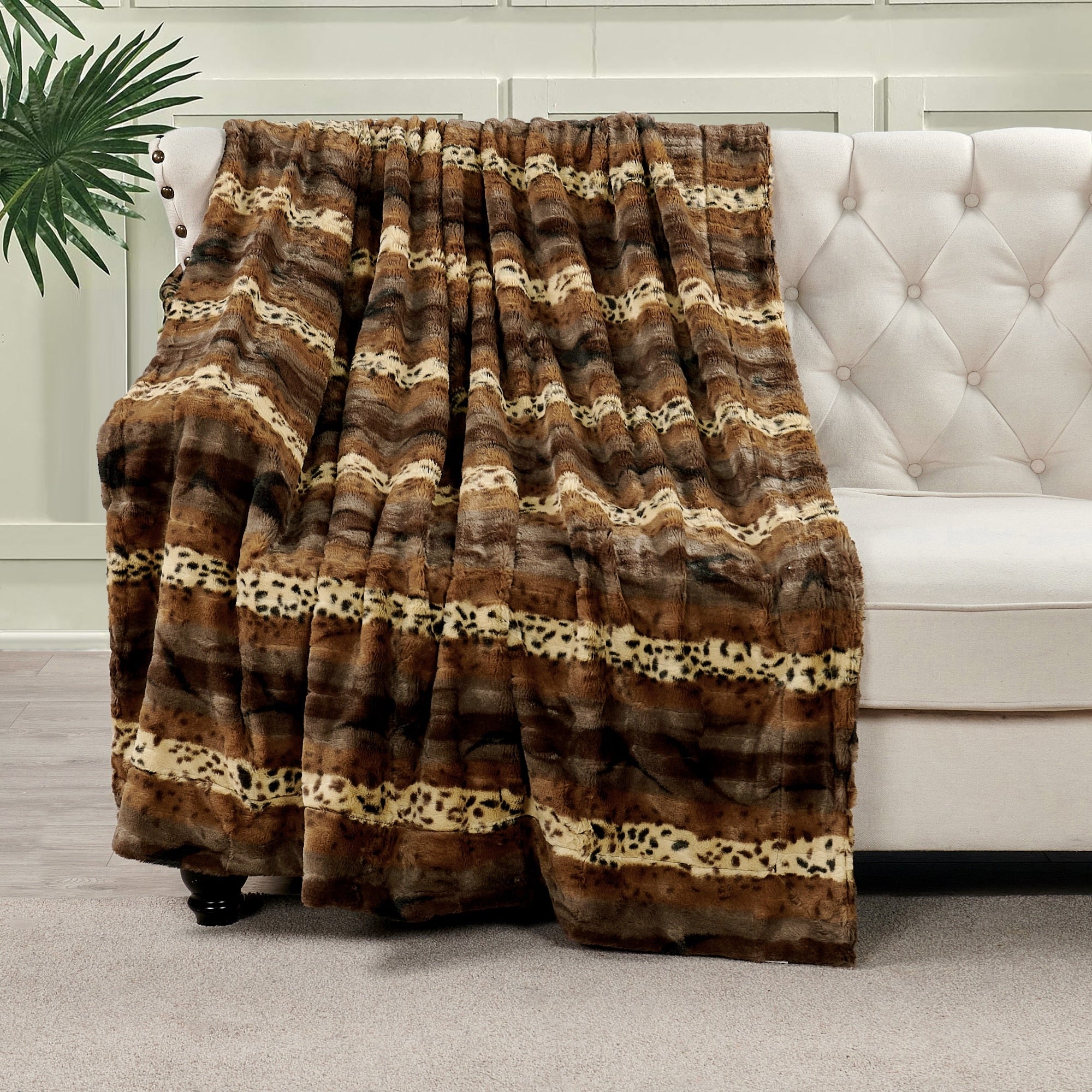 Double Sided Animal Throw