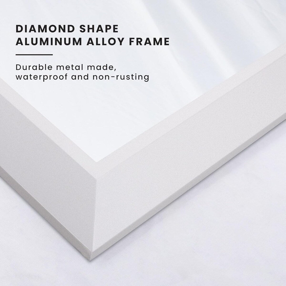 KIOTEE Aluminum Alloy Framed Bathroom Vanity Mirror in Tempered Glass