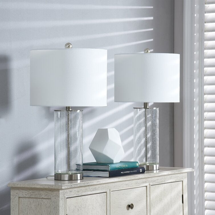 23.75 Clear Glass Table Lamp Set (Set of 2) - 13*13*23.75