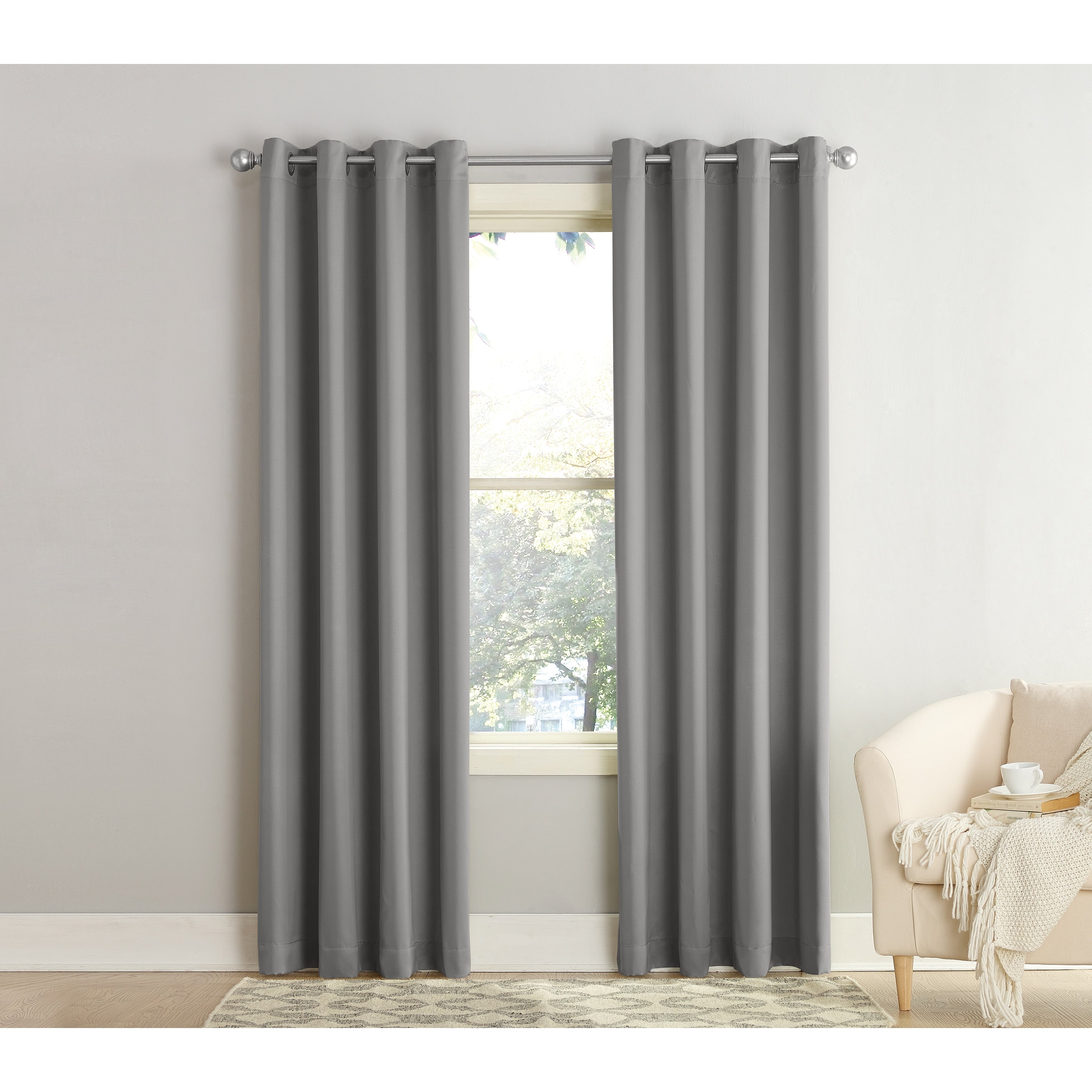 Sun Zero Talisha Grommet Room Darkening Window Curtain Panel