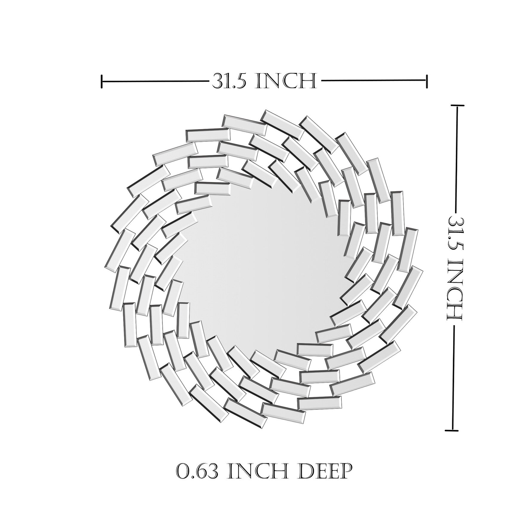 Sunburst Shape Wall Mirror Round Accent Mirror